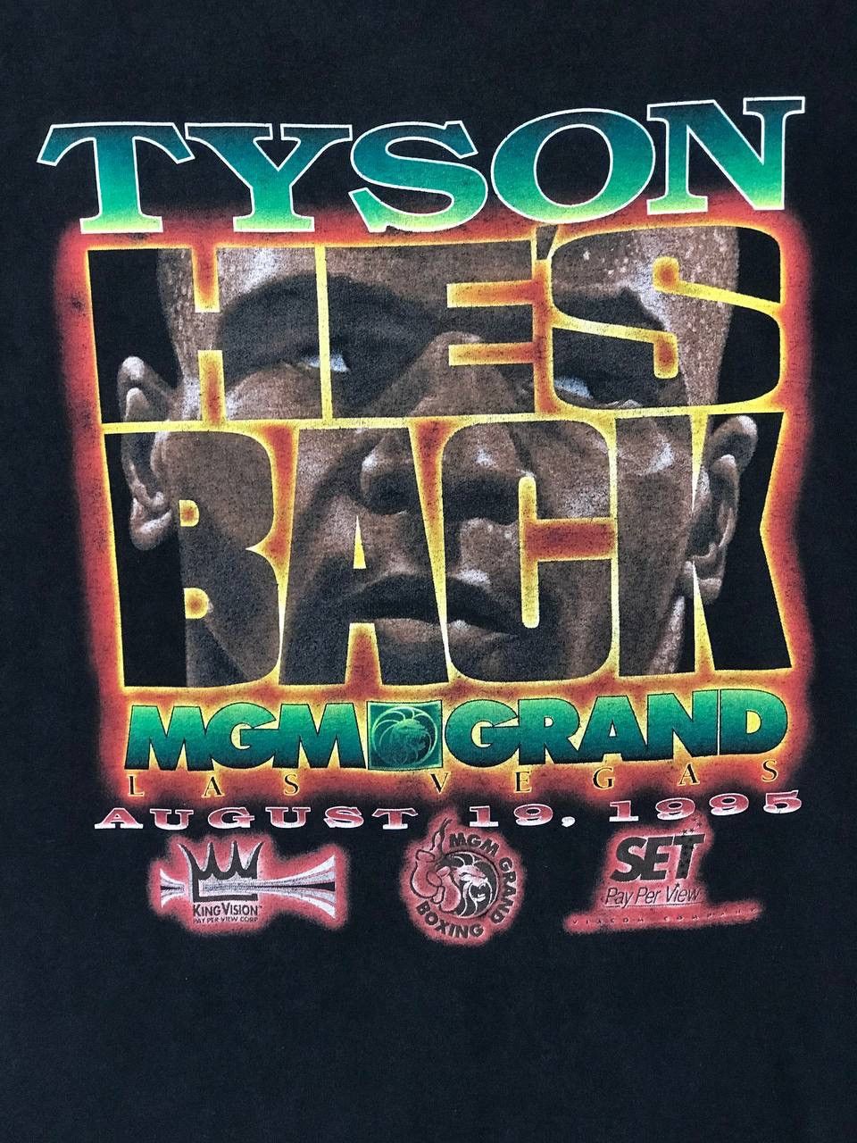 Vintage Vintage rare Mike Tyson He’s Back 19 August 1995 sz L Size US L / EU 52-54 / 3 - 3 Thumbnail