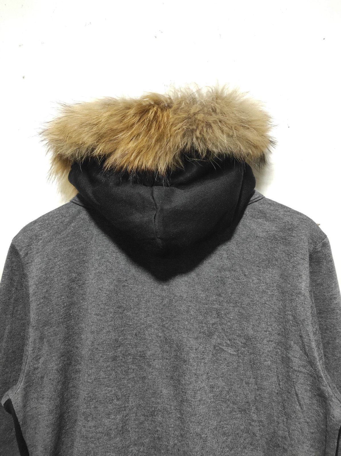 Japanese Brand Gray double layer zip fur hoodie ifsix LGB style Size US S / EU 44-46 / 1 - 10 Thumbnail