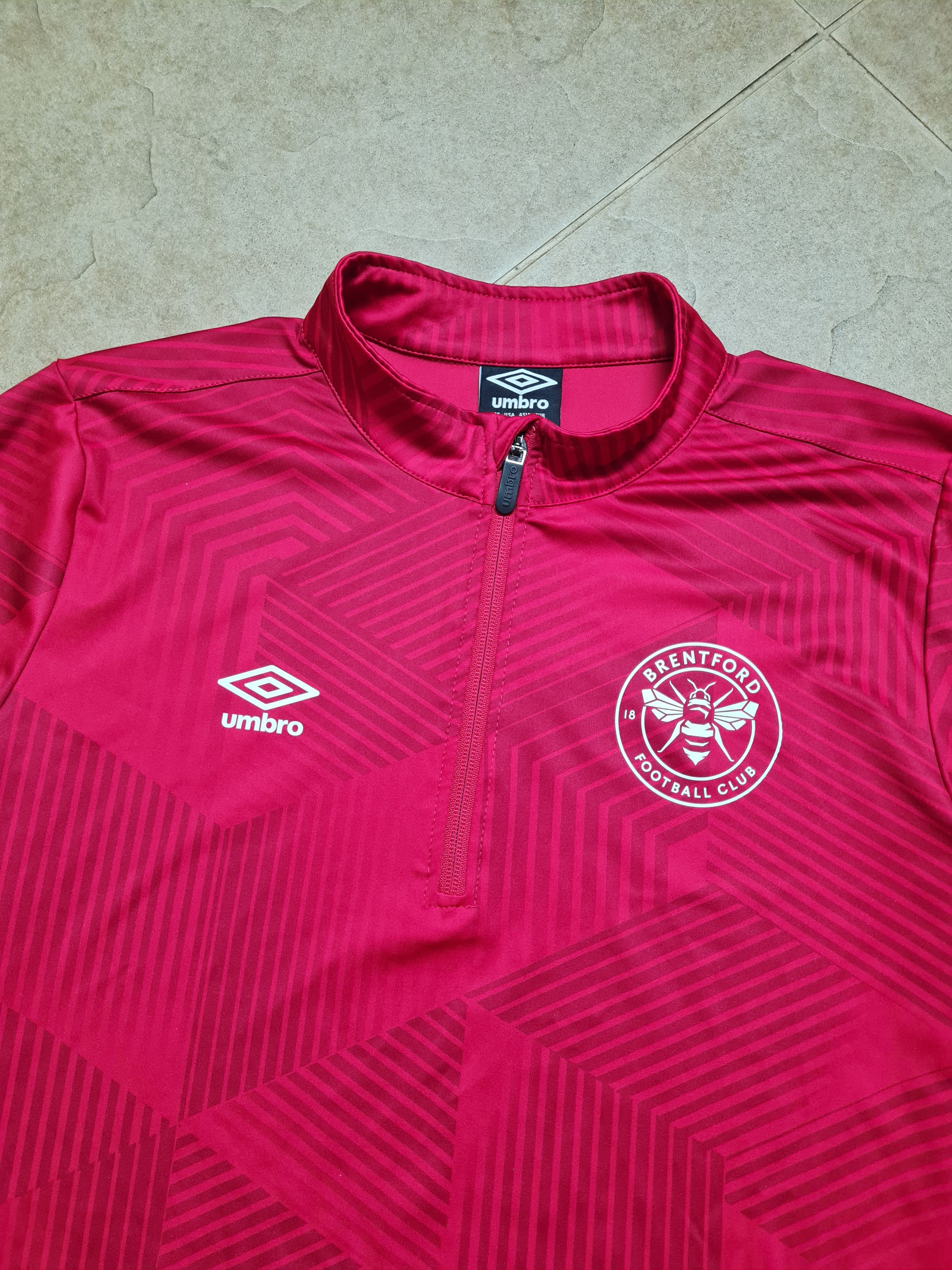Umbro Brentford FC Umbro 2020-21 Training 1/4 Zip Drill Top Red Size US M / EU 48-50 / 2 - 6 Thumbnail