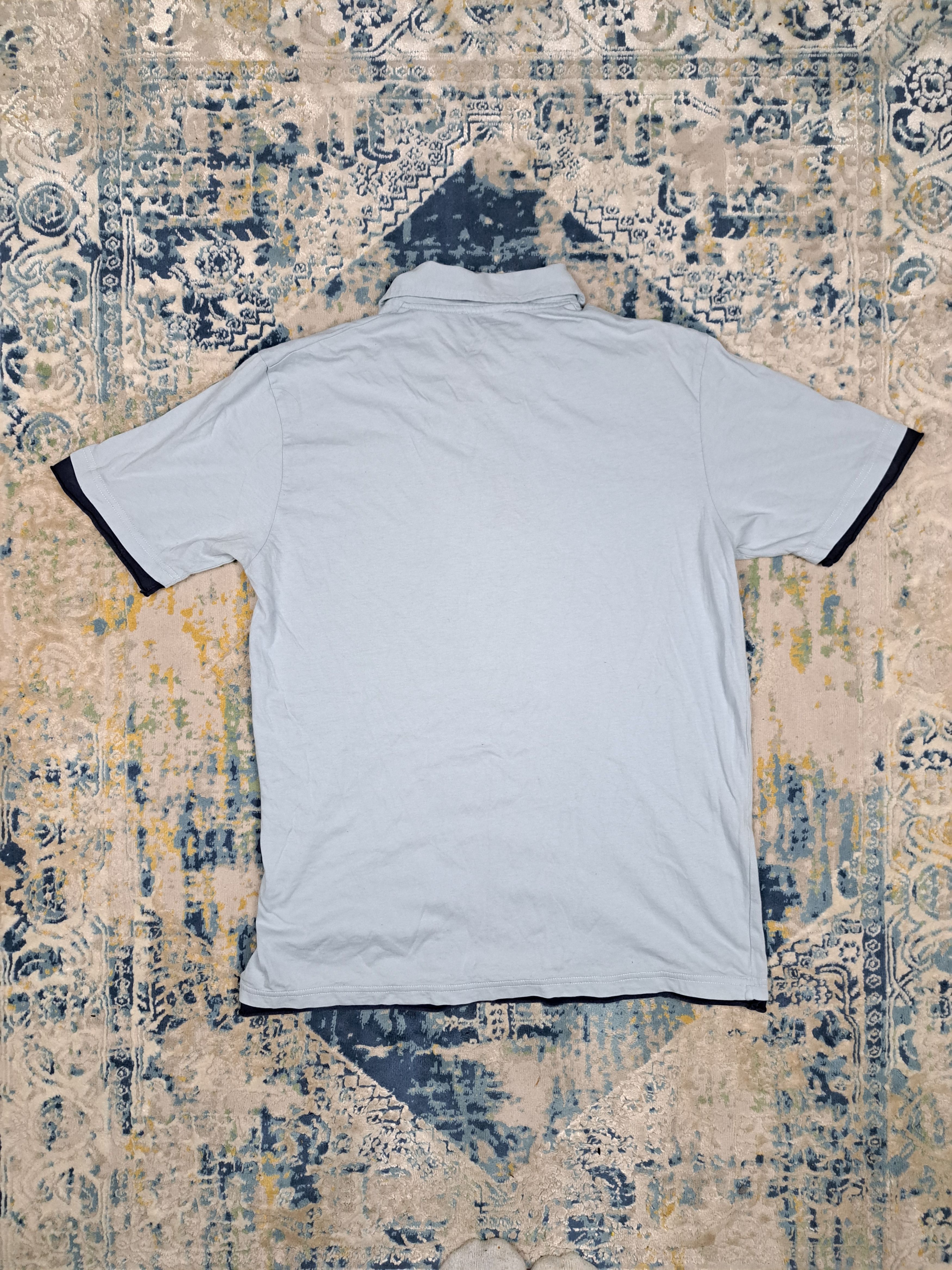 Yves Saint Laurent Vintage 90s YSL Pour Homme Baby Blue Polo Shirt Luxury Size US M / EU 48-50 / 2 - 5 Thumbnail