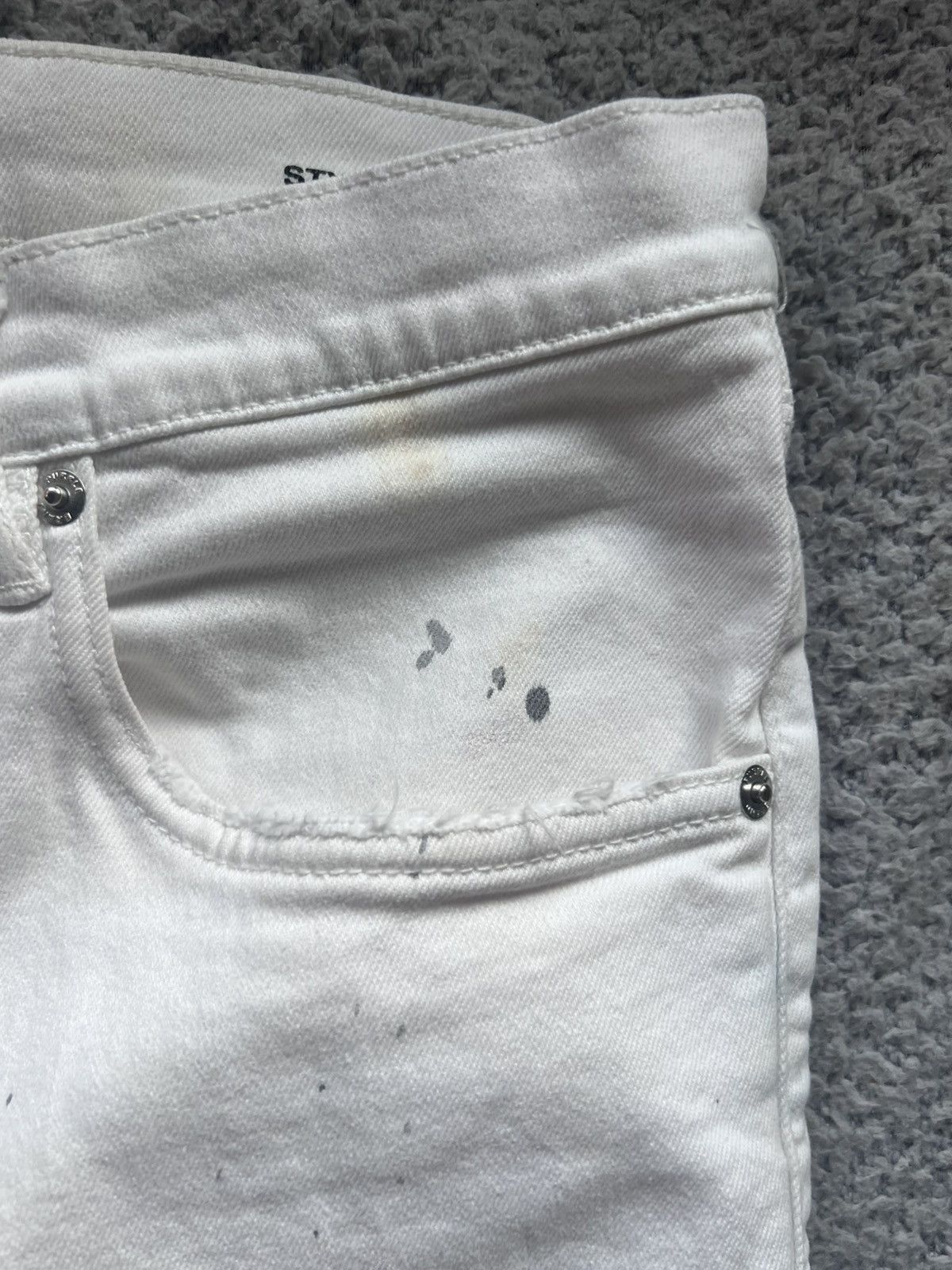 Purple Brand Purple jeans paint splatter white jeans Size US 34 / EU 50 - 4 Thumbnail