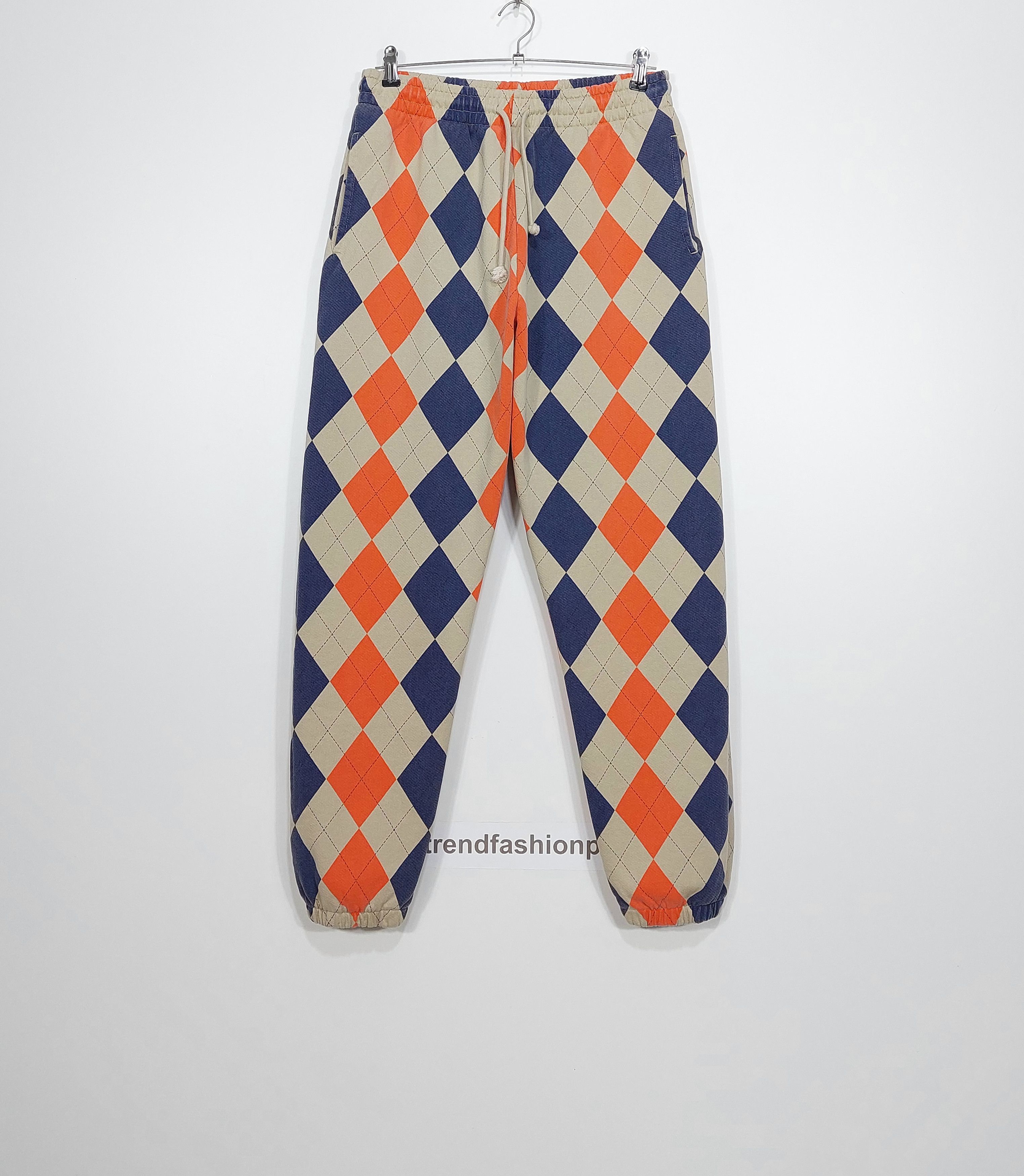 DENIM TEARS intarsia derby sweatpants - tan M Size US 34 / EU 50 - 1 Thumbnail