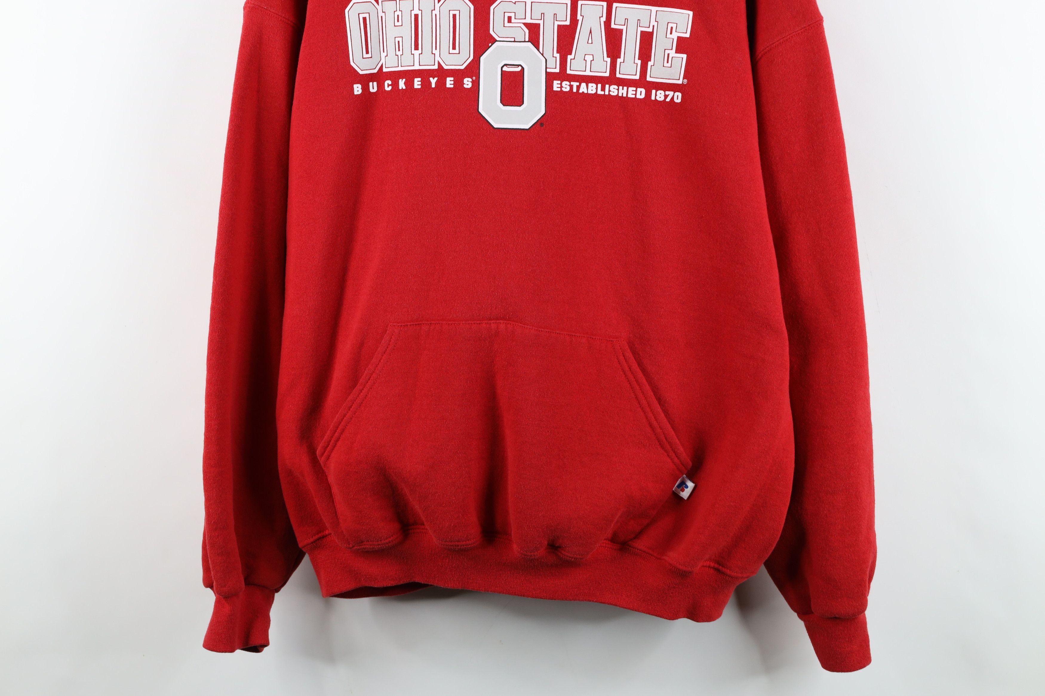 Russell Athletic × Vintage Vintage 90s Russell Athletic Ohio State University Hoodie Size US XXL / EU 58 / 5 - 3 Thumbnail