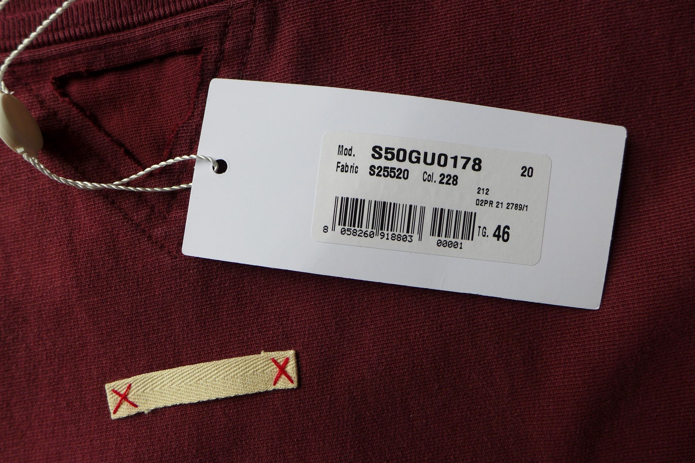 Maison Margiela Margiela Oversized Name Tag Sweatshirt - Washed Burgundy Size US L / EU 52-54 / 3 - 14 Thumbnail