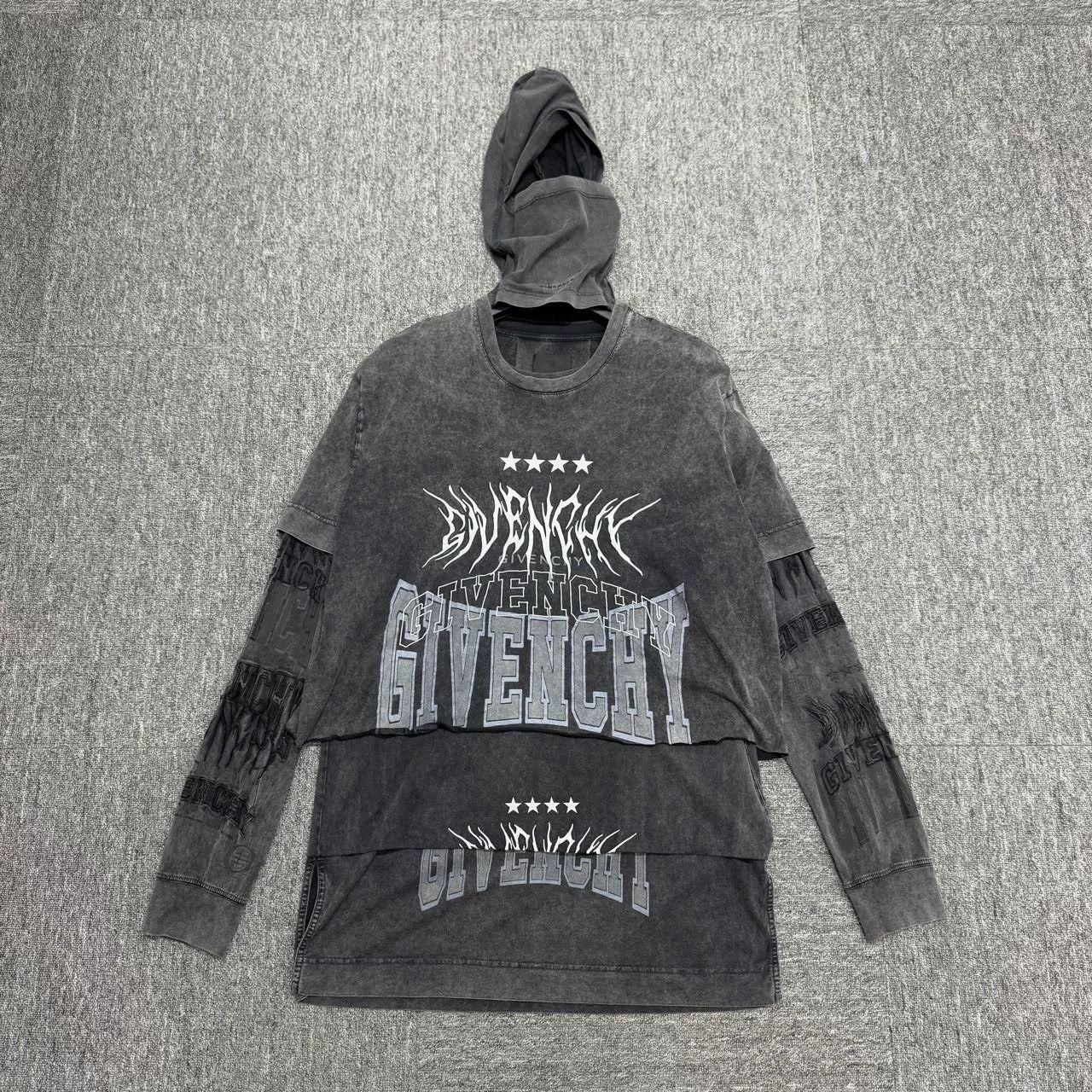 Givenchy Givenchy Hooded Layered Pullover Shirt Size US M / EU 48-50 / 2 - 1 Thumbnail