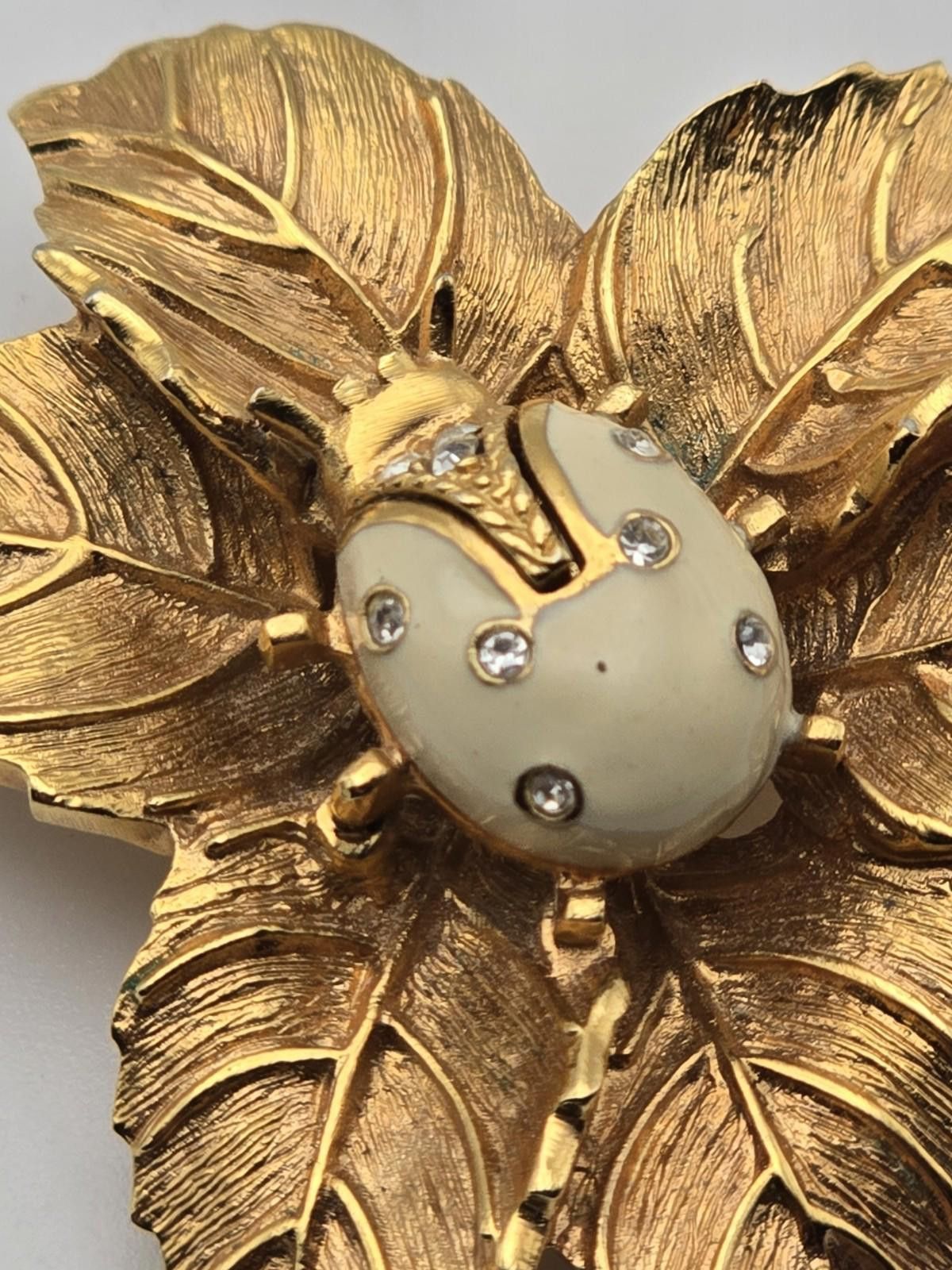 Other Vintage St. John Enamel Ladybug Brooch Gold Tone Signed Size ONE SIZE - 3 Thumbnail