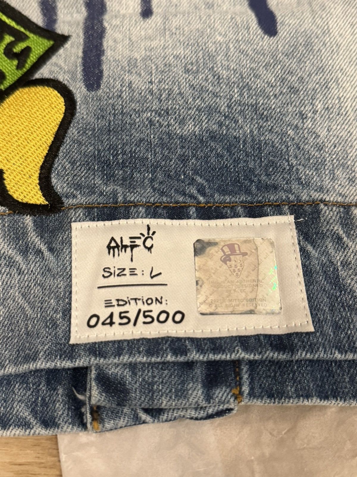Alec Monopoly RARE Alec Monopoly Rich Bones Denim Jacket SS21 Size US L / EU 52-54 / 3 - 6 Thumbnail