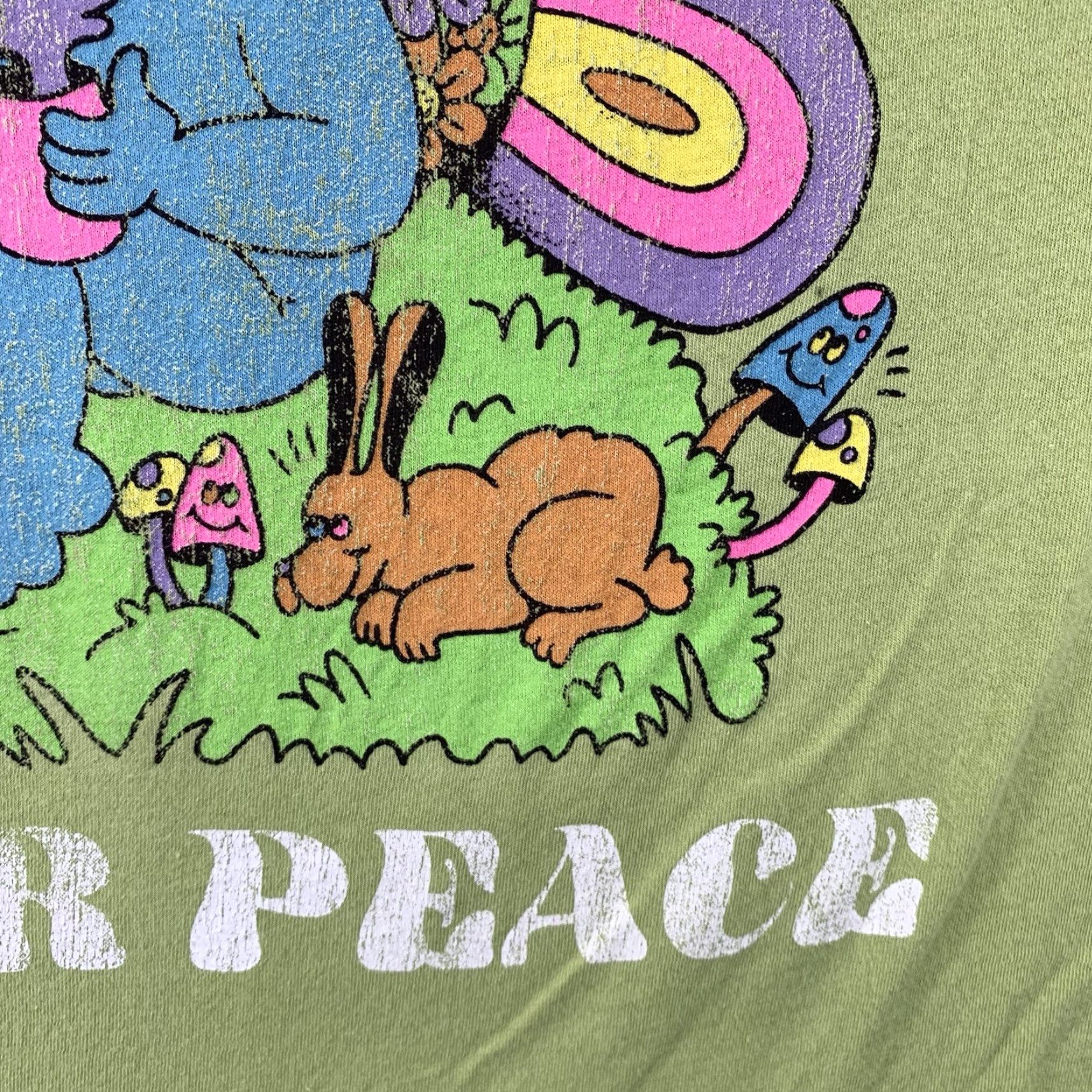Vintage VINTAGE Gold Hour T-Shirt Unisex Adults Medium Art Peace Graphic 90s Retro Green Size US XXL / EU 58 / 5 - 6 Thumbnail