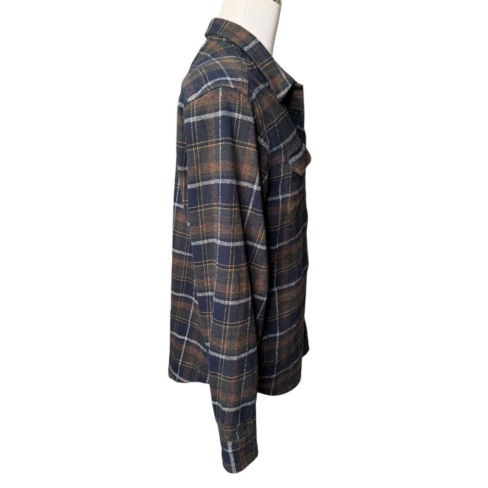 Orvis Orvis Thick Flannel Shirt Jacket Shacket Blue Brown Size US XL / EU 56 / 4 - 7 Thumbnail