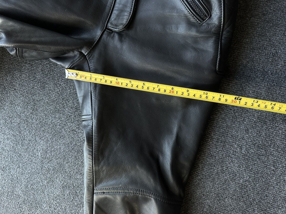 Leather 🚨GRAIL LEATHER PANTS RACING VNTG Cowboy Biker Leather Pants Size US 27 - 22 Thumbnail
