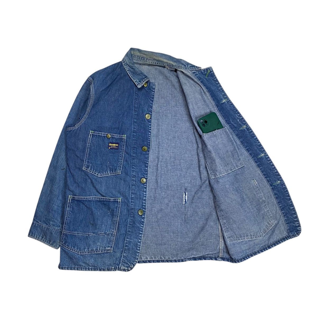 Oshkosh Vintage 70s Oshkosh B’Gosh Coverall Denim Chore Jacket Size US L / EU 52-54 / 3 - 2 Thumbnail
