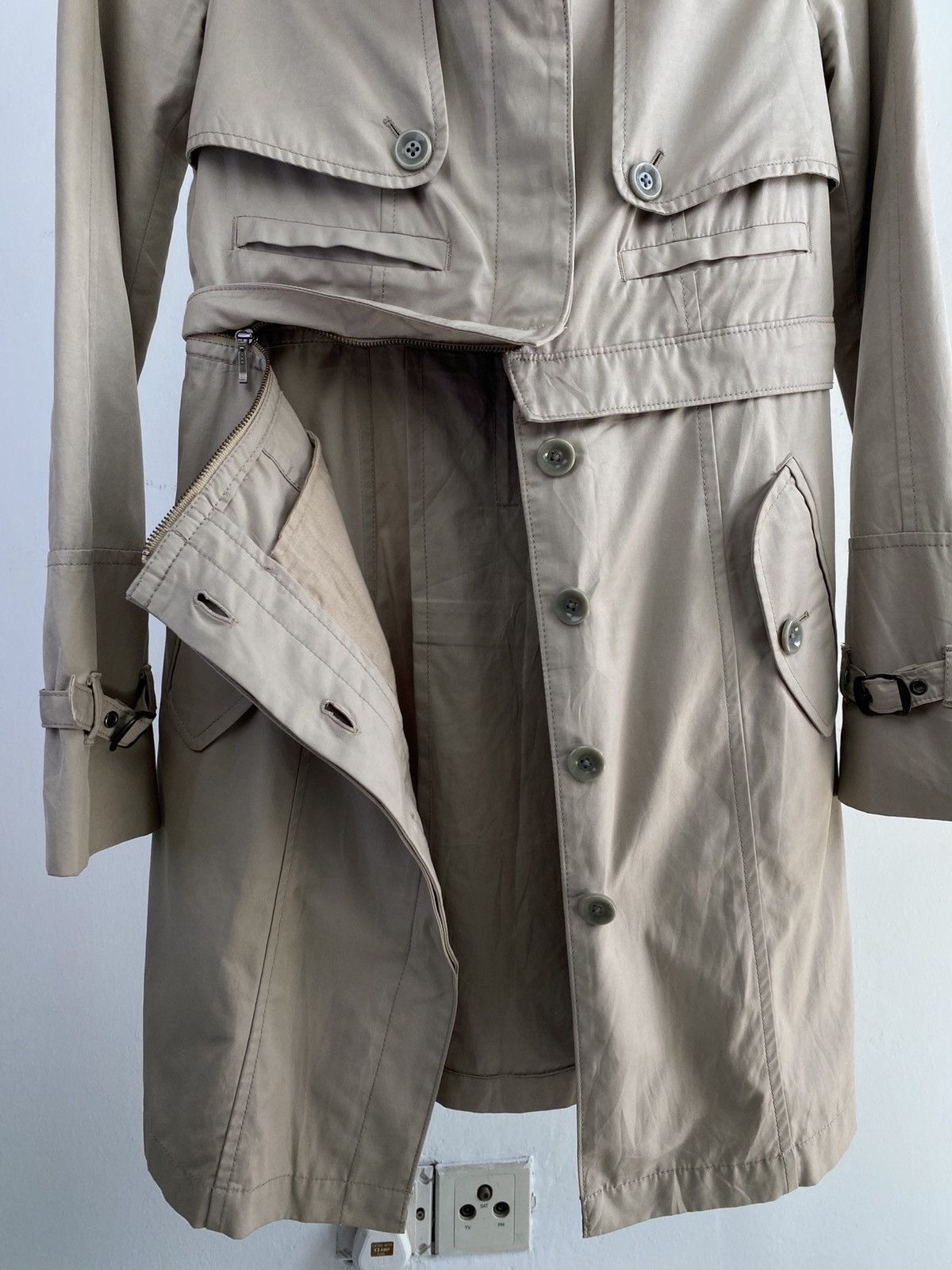 5351 POUR LES FEMMES 2000's 5351 Pour Les Femmes Tactical Trenchcoat Size S / US 4 / IT 40 - 4 Thumbnail