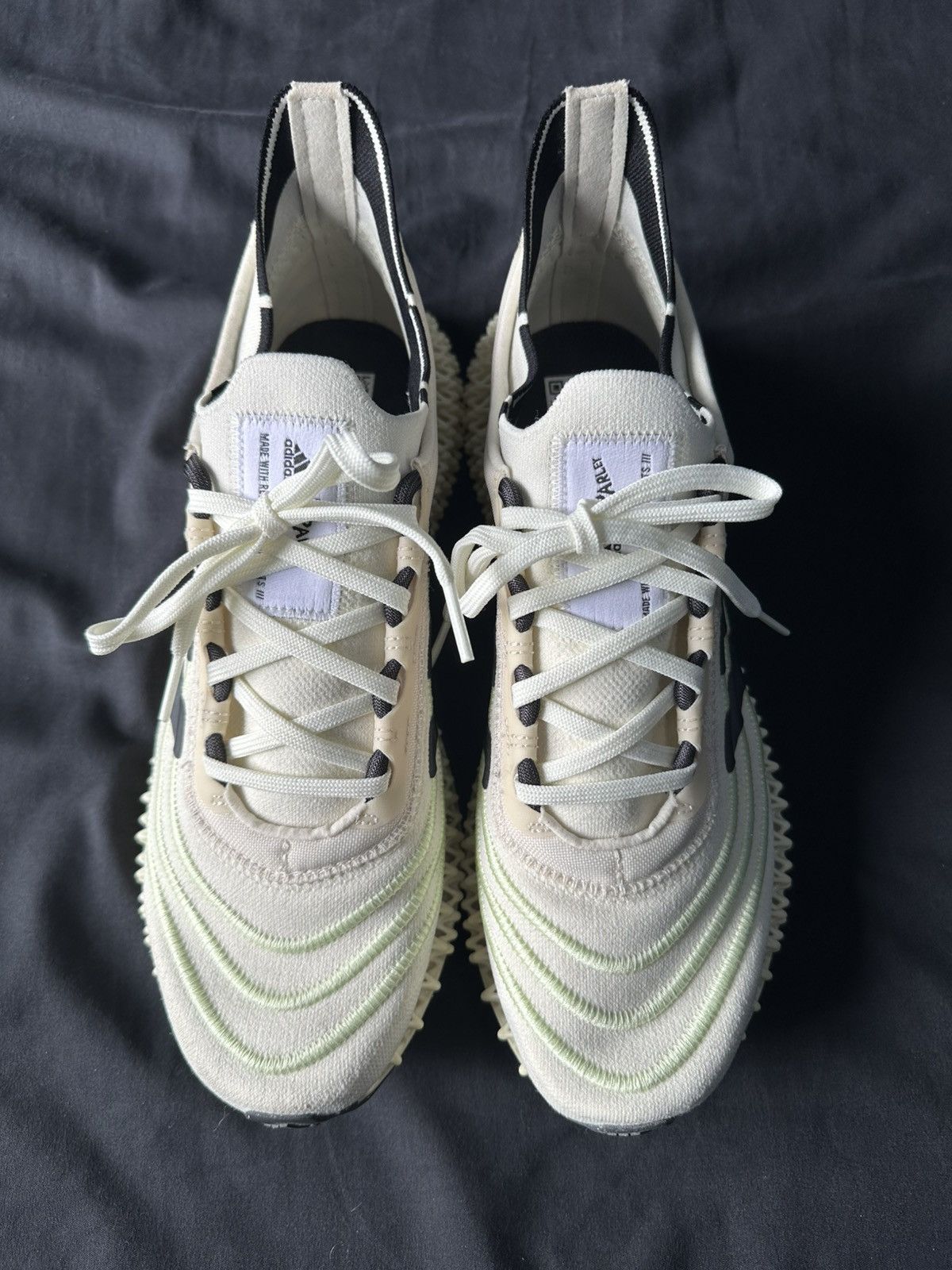Adidas Adidas x Parley 4DFWD Off White/ Almost Lime Size US 10 / EU 43 - 2 Thumbnail