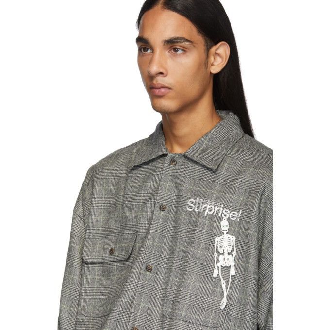 Doublet Oversized Gray "Surprise!" Embroidery Shirt Size US L / EU 52-54 / 3 - 1 Thumbnail