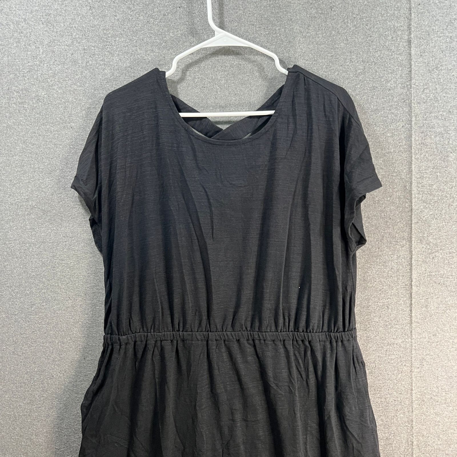 Other zuda Z-Air Slub Jersey Crosstadi Midi Dress Black Large Size L / US 10 / IT 46 - 3 Thumbnail