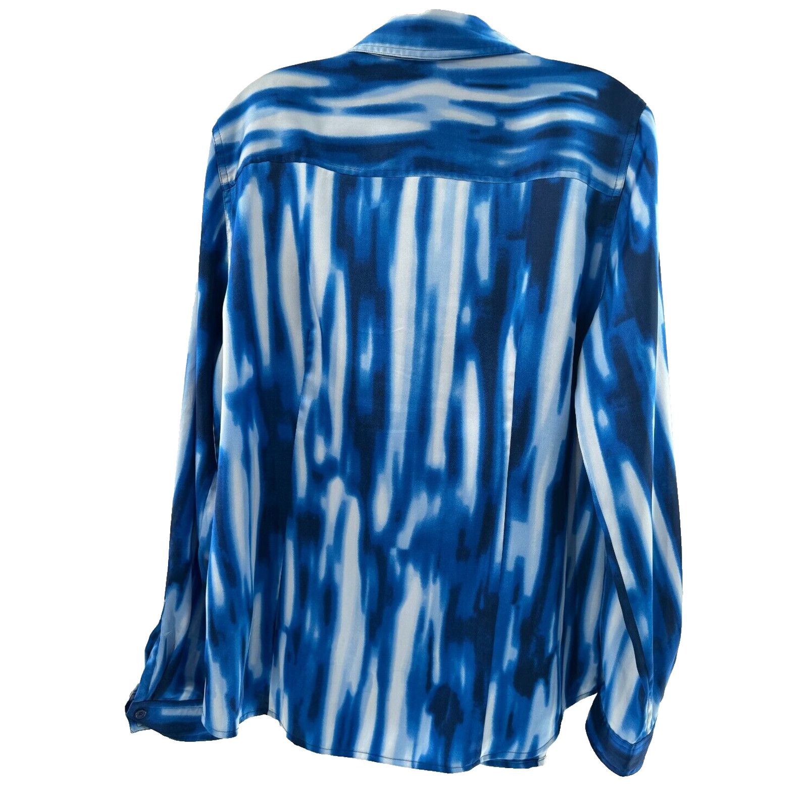 Calvin Klein Calvin Klein Retro Modern Blue White Tie Dye Stripe Shirt L Size L / US 10 / IT 46 - 5 Thumbnail