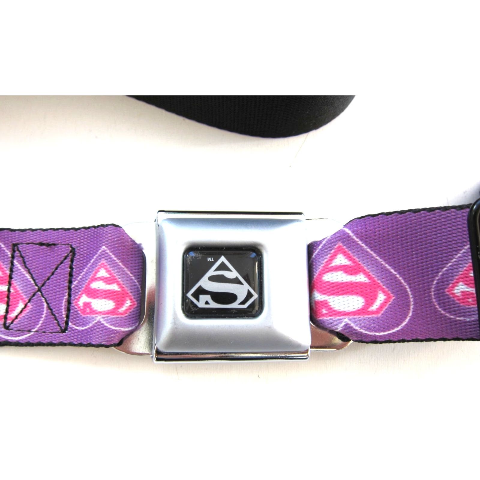 Vintage Buckle-Down Buckle Up Seat Belt Superman Purple Waist Belt Women's One Size Buckle-Down Belt Size ONE SIZE - 3 Thumbnail