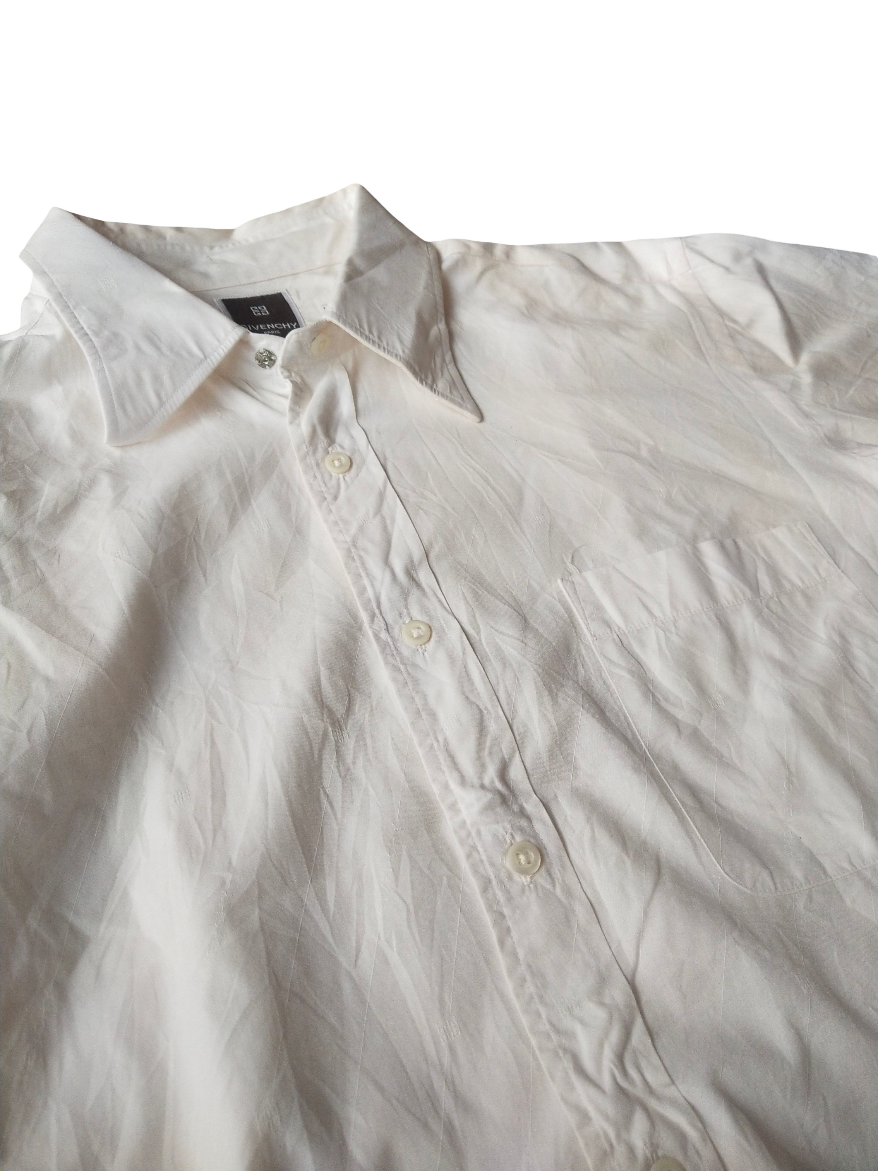 Givenchy 1990s Givenchy Paris 4G Monogram Jacquard White Dress Shirt Size XL / US 12-14 / IT 48-50 - 3 Thumbnail