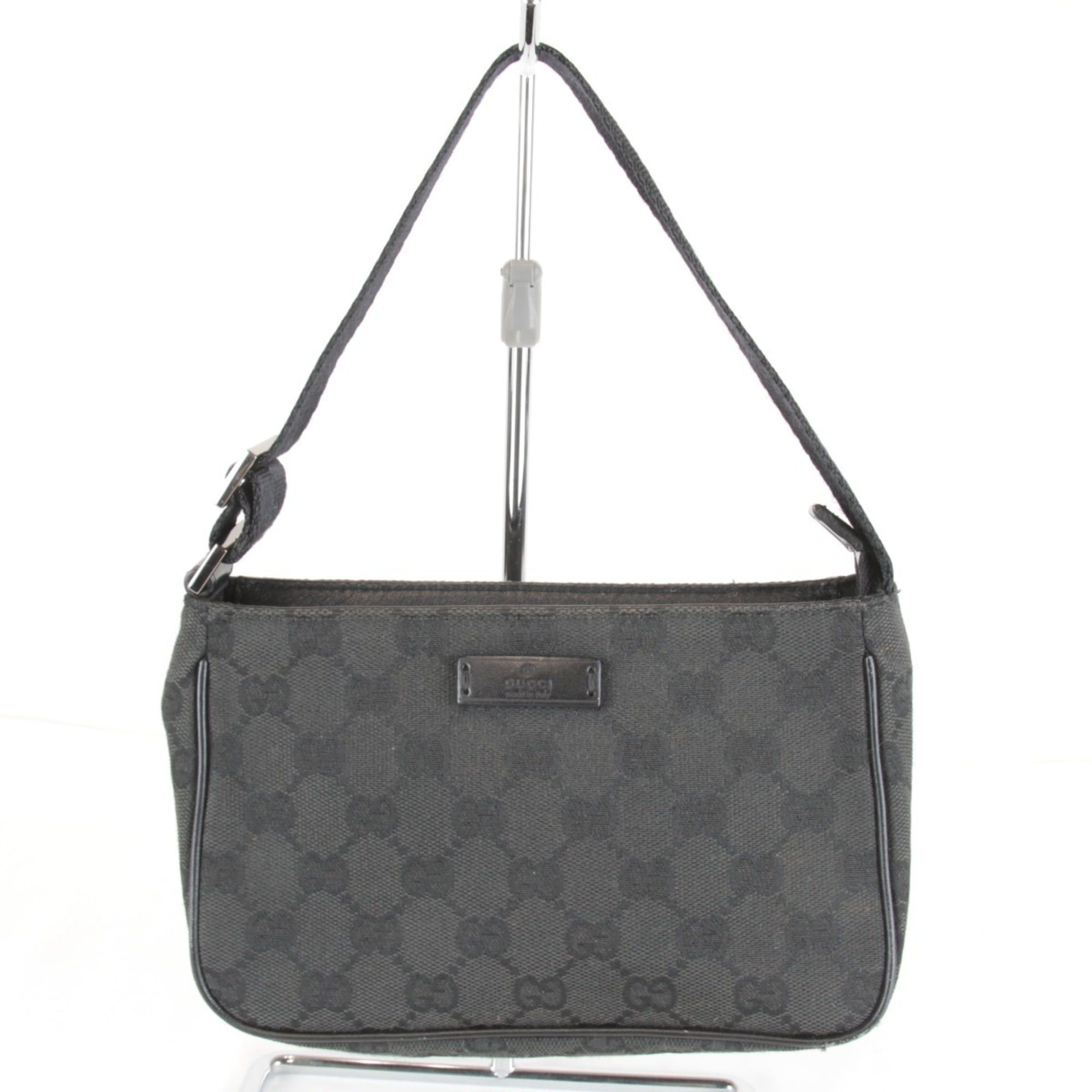 Gucci GUCCI 106644 002404 Pouch Mini Handbag GG Canvas 150g Women's Black Size ONE SIZE - 1 Thumbnail