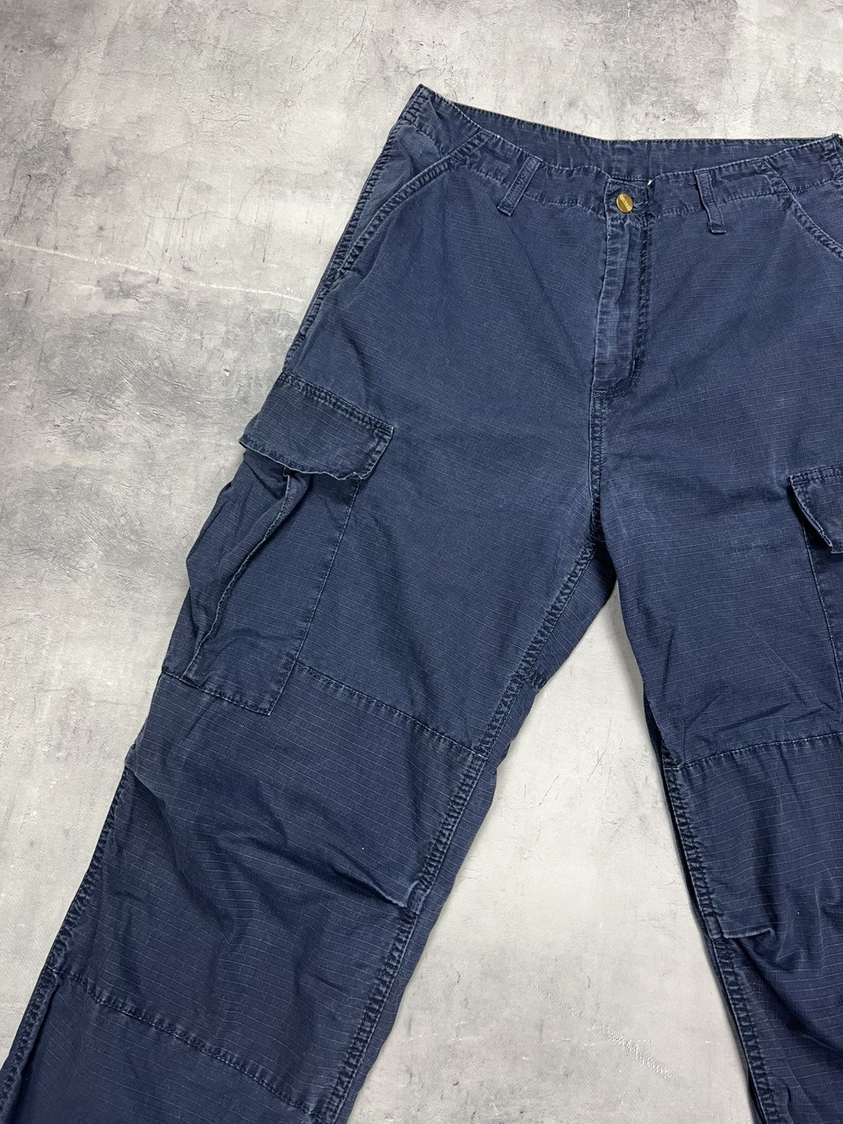 Carhartt × Vintage Carhartt Cargo Pants Men's 30x32 Blue Vintage Size US 32 / EU 48 - 5 Thumbnail