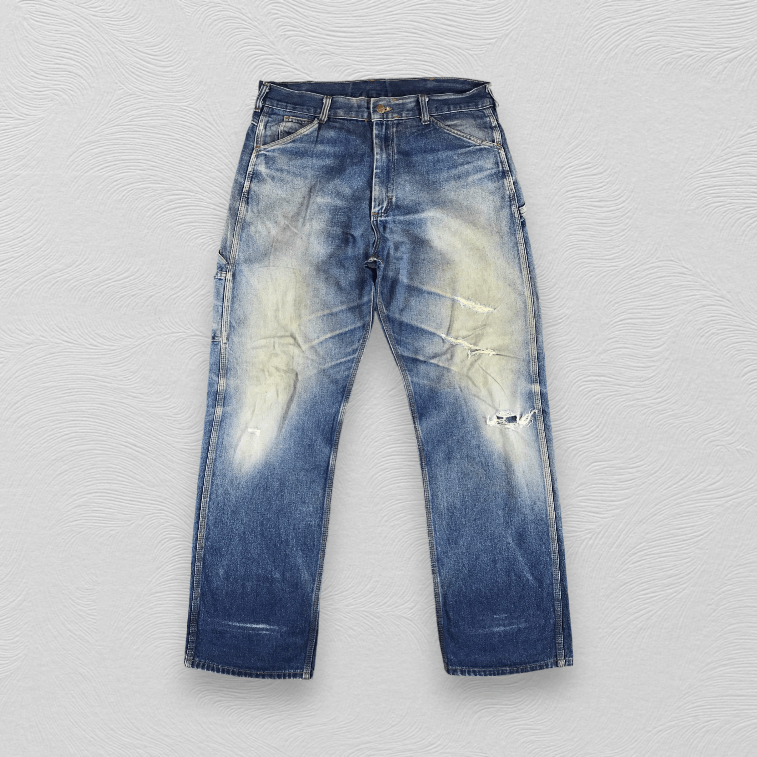 Vintage Vintage Round House Carpenter Jeans Distressed Denim KJ748 Size US 36 / EU 52 - 1 Thumbnail