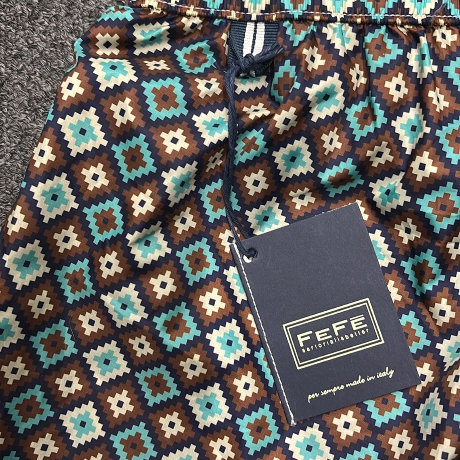 Other NWT Fefe Stylish Geometric Swim Trunks Size XXL Size US 44 / EU 60 - 6 Thumbnail