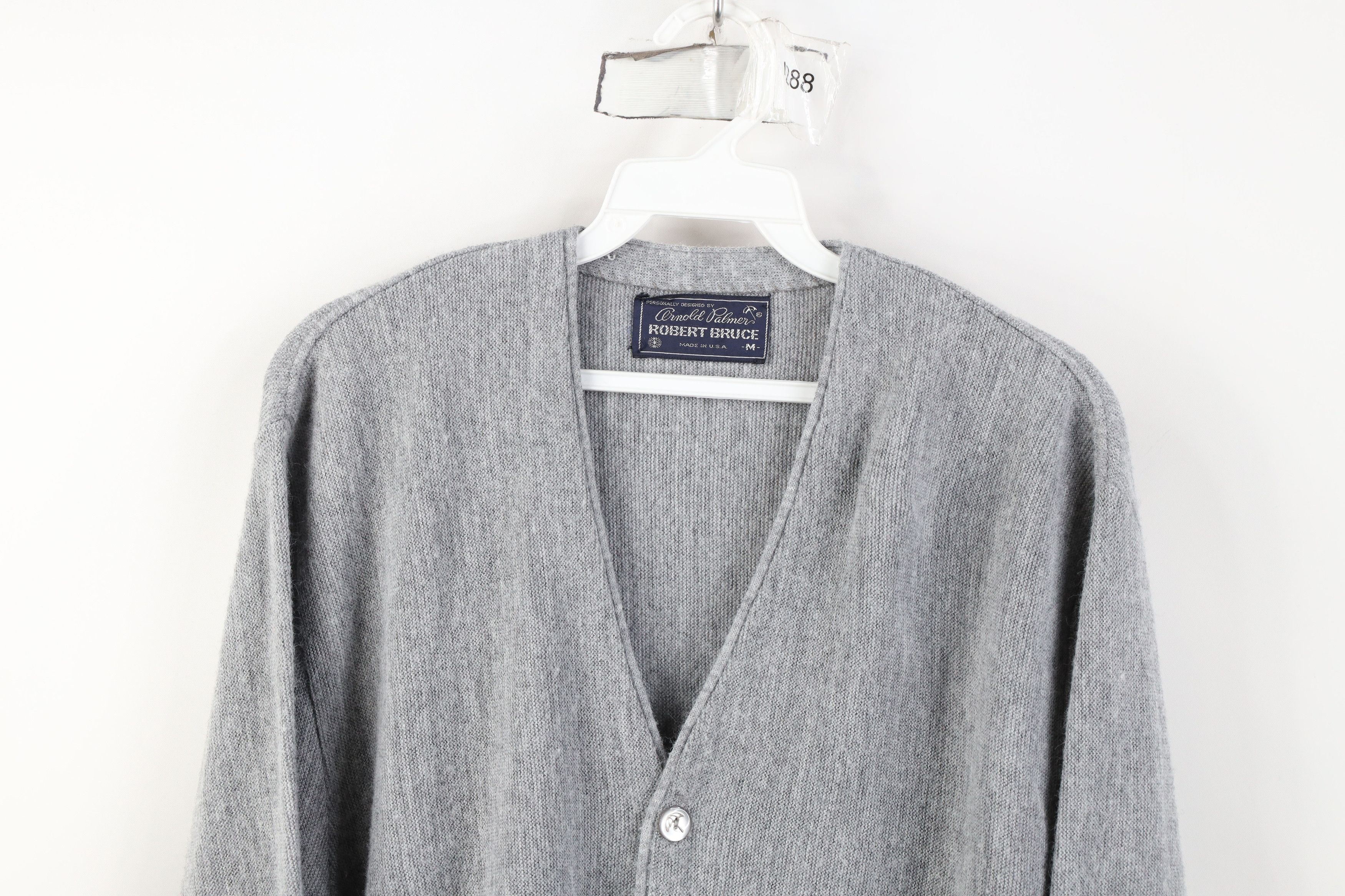 Vintage Vintage 70s Streetwear Cobain Knit Cardigan Sweater Gray USA Size US M / EU 48-50 / 2 - 2 Thumbnail
