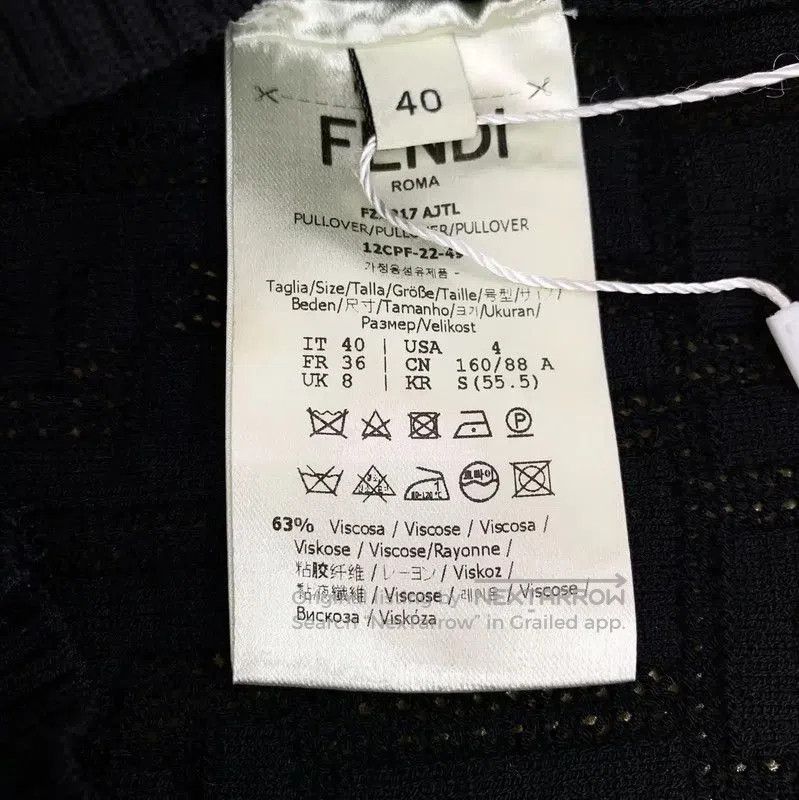 Fendi Fendi Black Women's Cropped Knit Sweater . Size M / US 6-8 / IT 42-44 - 6 Thumbnail