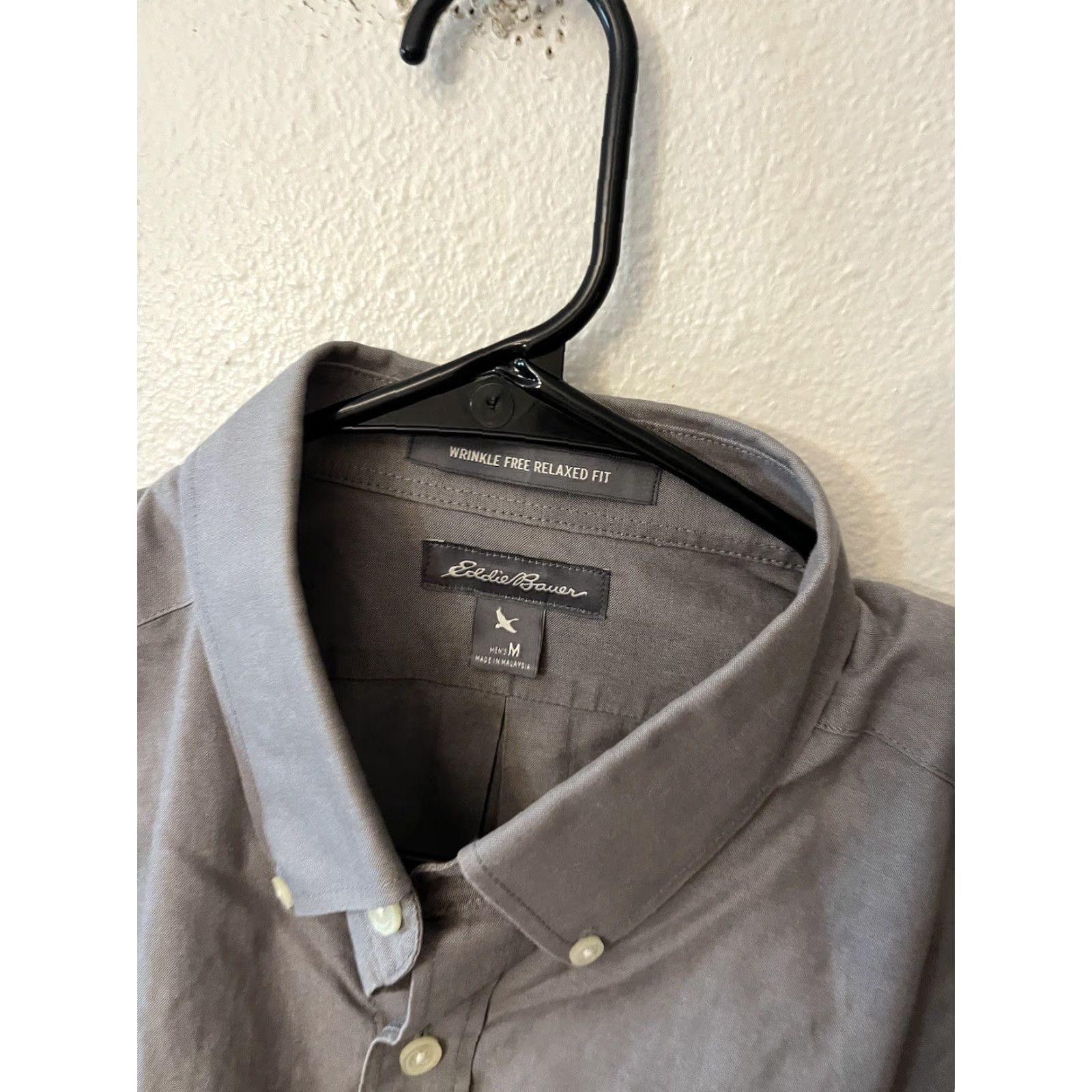 Eddie Bauer Eddie Bauer Button-Up Shirt Mens size M Gray Wrinkle Free Relaxed Fit Casual Workwear Size US M / EU 48-50 / 2 - 2 Thumbnail