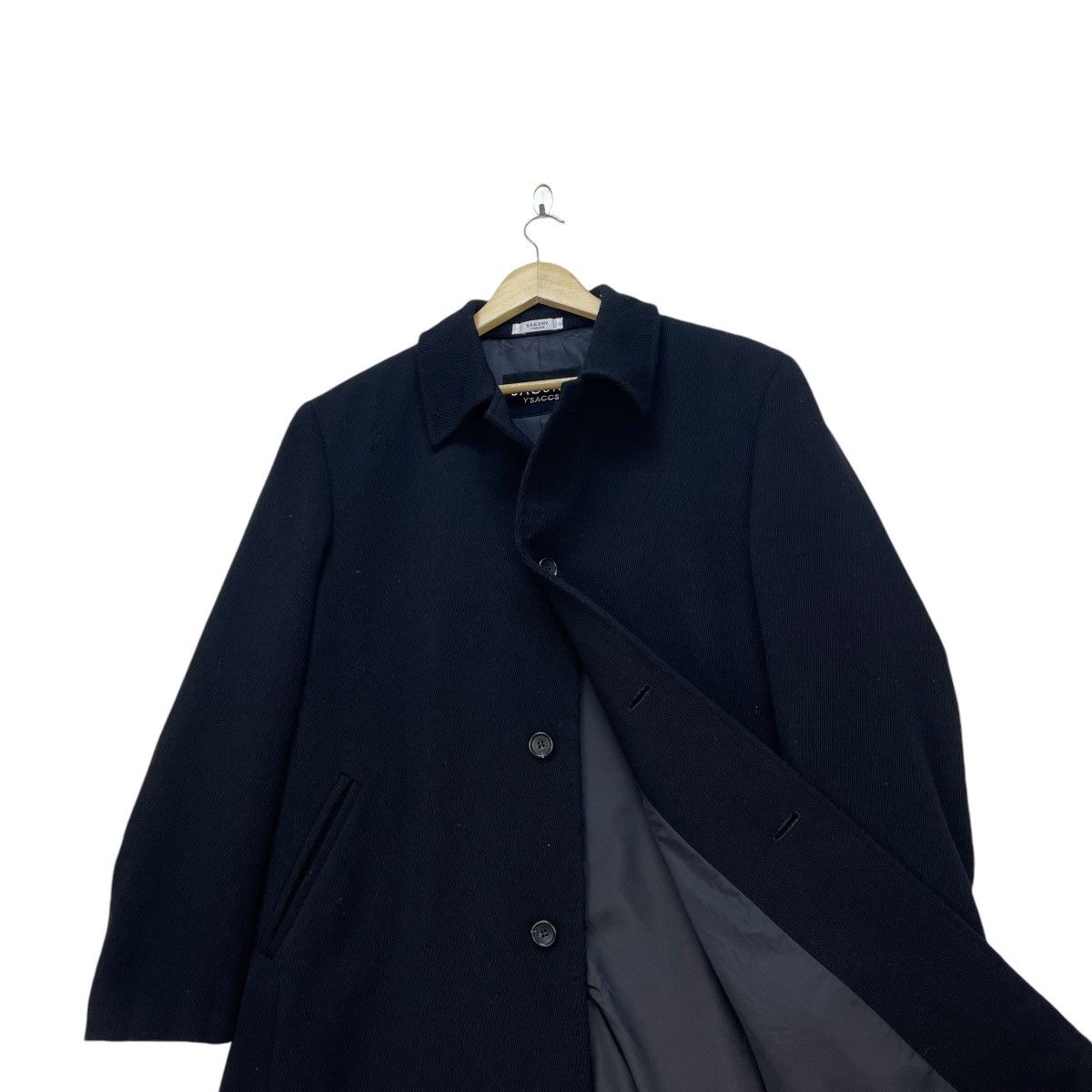 Autumn Cashmere × Y's for Men × Yohji Yamamoto 💥Vintage Yohji Yamamoto Sacsny Homme Long Coat Jacket Size US M / EU 48-50 / 2 - 4 Thumbnail