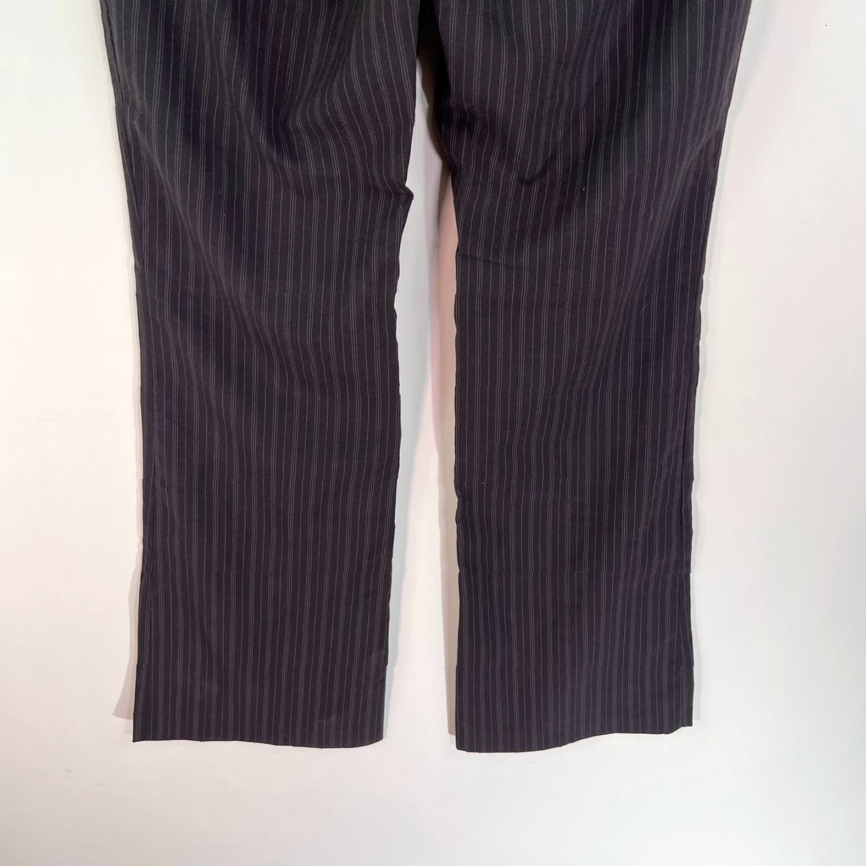 Mossimo Mossimo Striped Wide Leg Pants Womens Gray Flat Front 32X32 Size 32" / US 10 / IT 46 - 6 Thumbnail