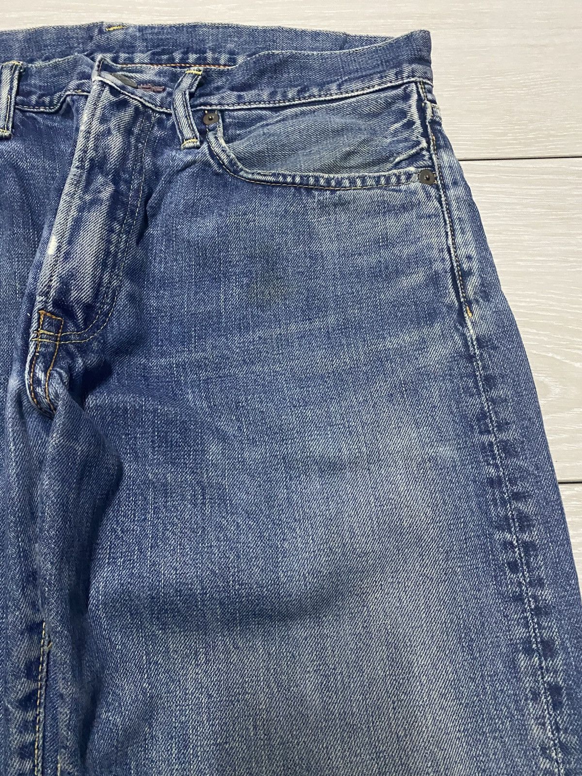 45rpm 45Rpm Grunge Distressed Baggy Wide Leg Jeans Size US 31 - 8 Thumbnail