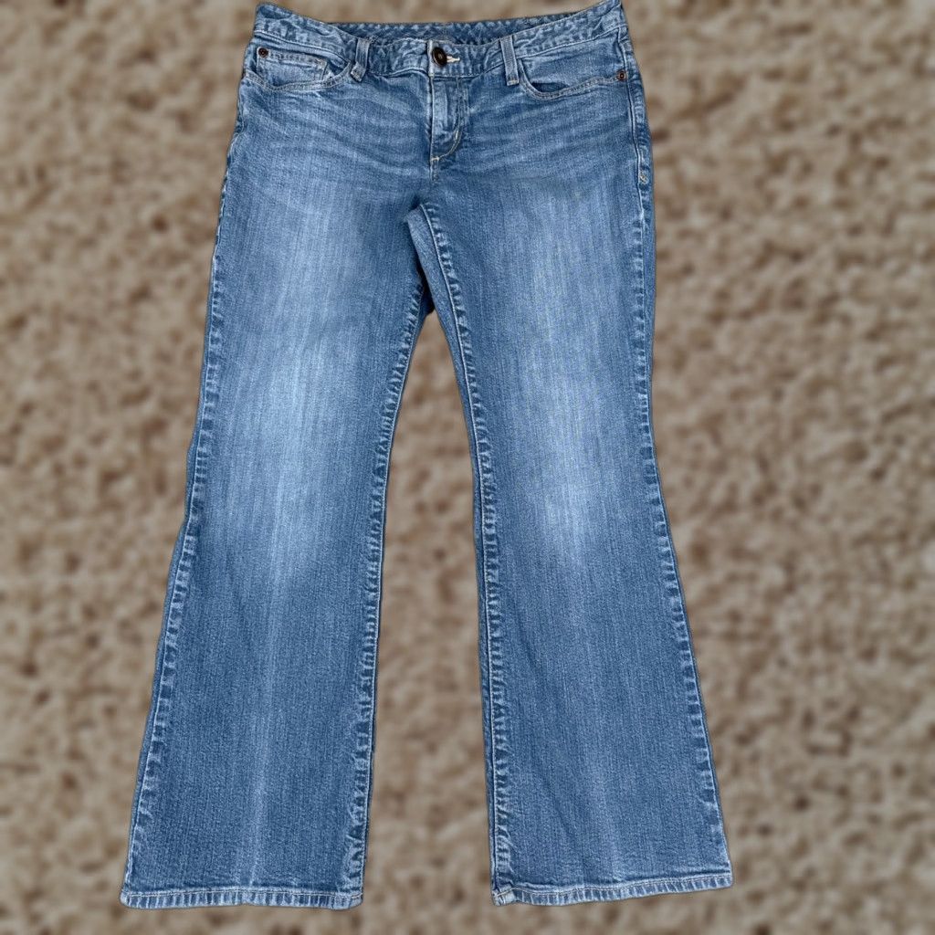 Eddie Bauer Eddie Bauer Jeans Womens 10 Bootcut Mid Rise Cotton Spandex Denim 31x27 Blue 5-Pocket Size 32" / US 10 / IT 46 - 1 Thumbnail