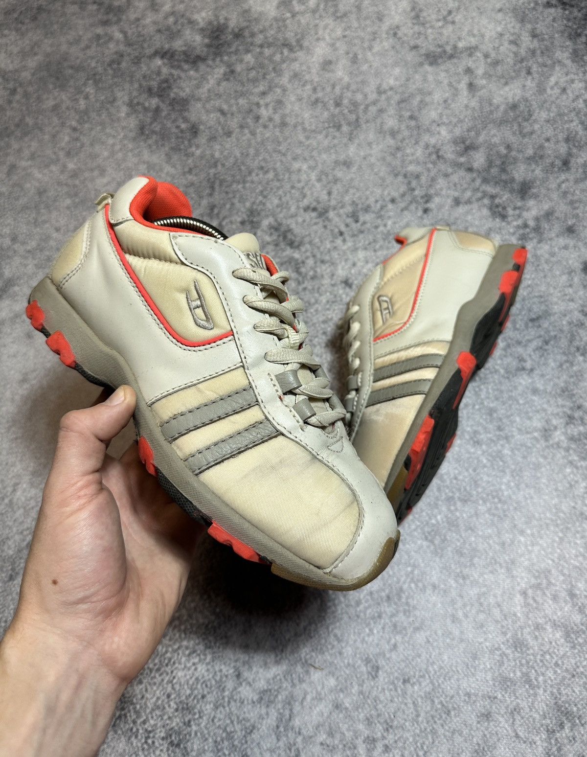 Y2K Vintage Diesel Leather Sneakers Avant Garde Style USA