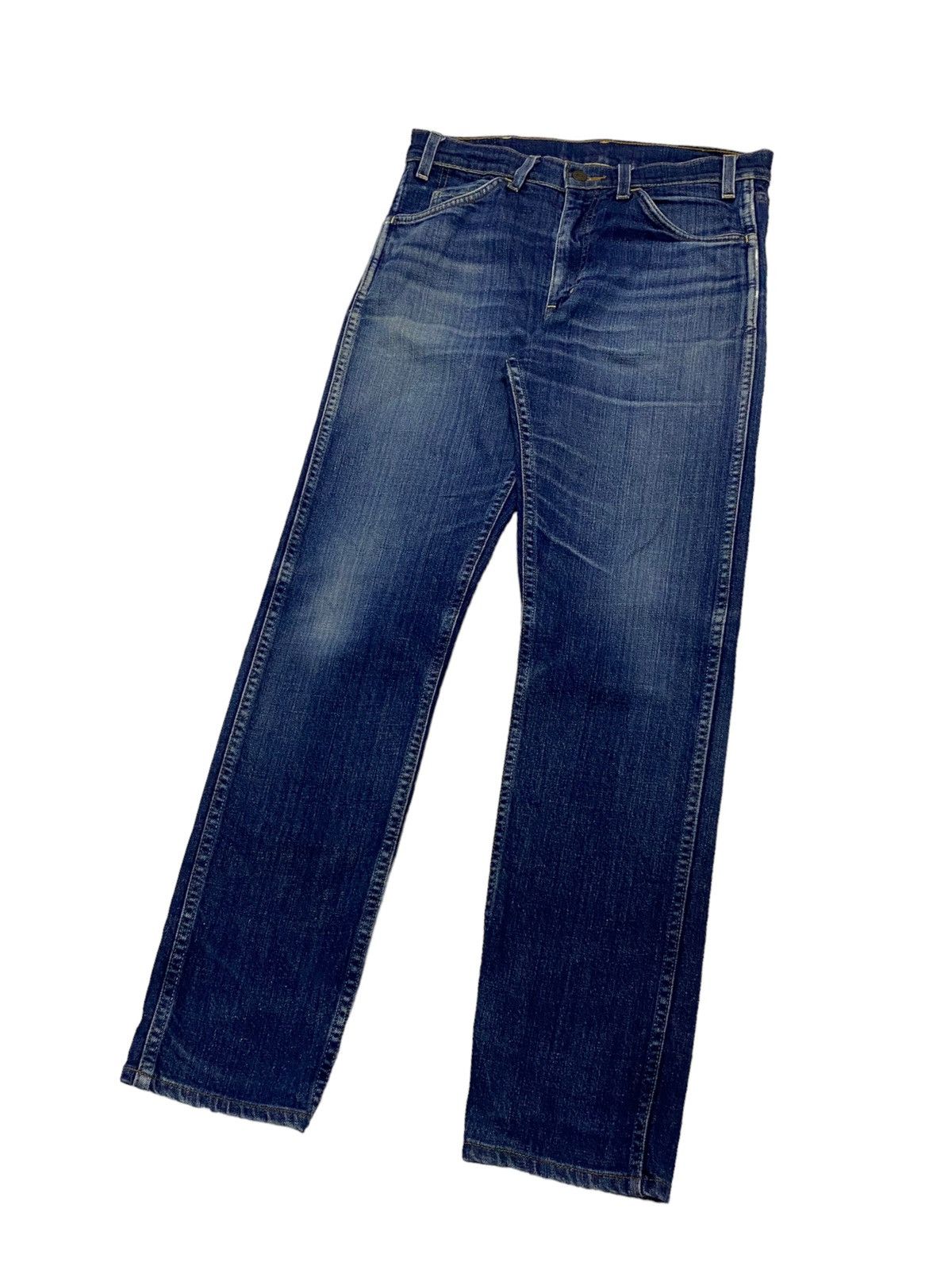 Levi's Levis Big E 605 Orange Tag Distressed Straight Cut Size US 29 - 2 Thumbnail