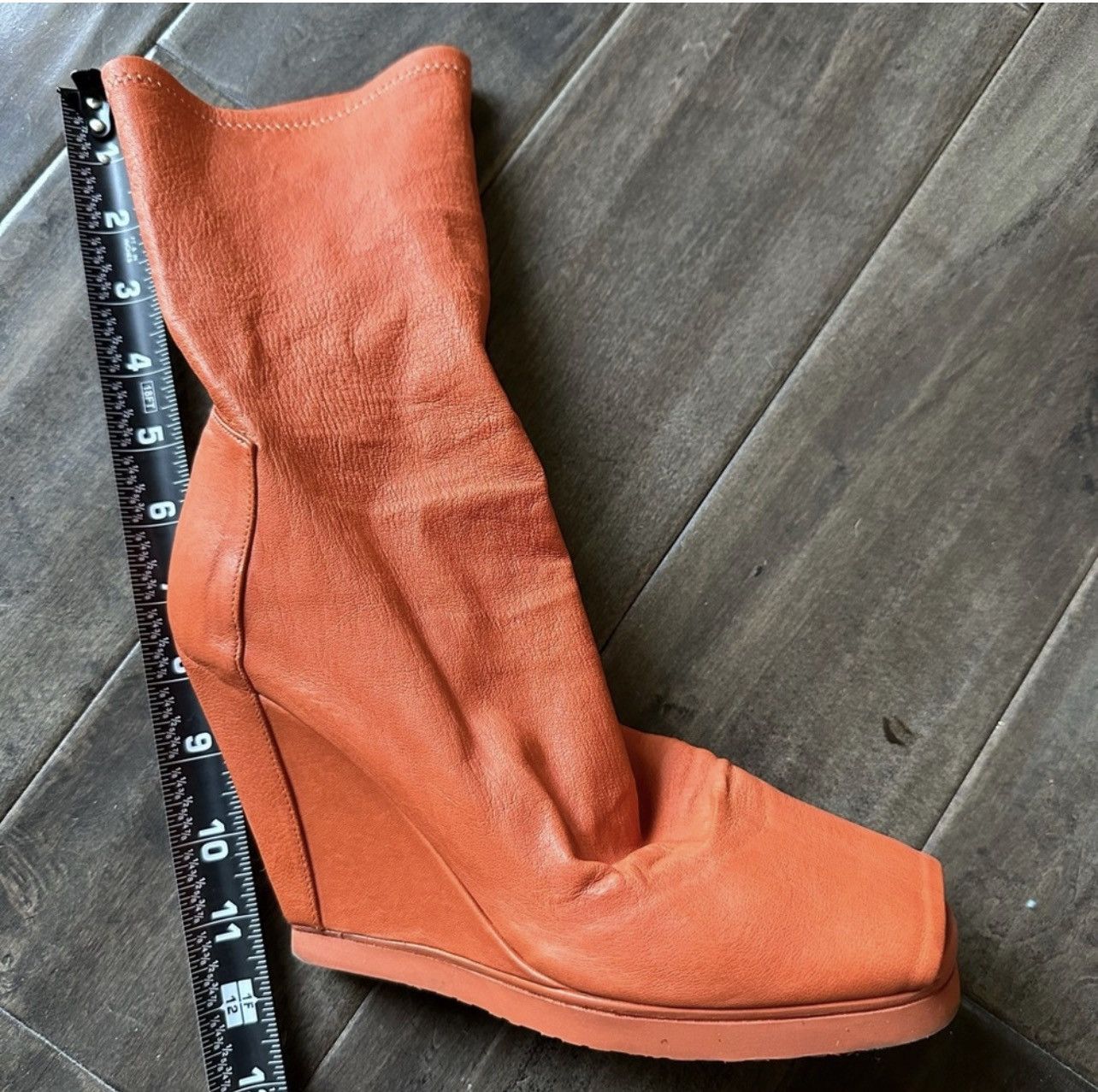 Rick Owens Rick Owens Leather Peep-Toe Boots Size US 8.5 / IT 38.5 - 4 Thumbnail