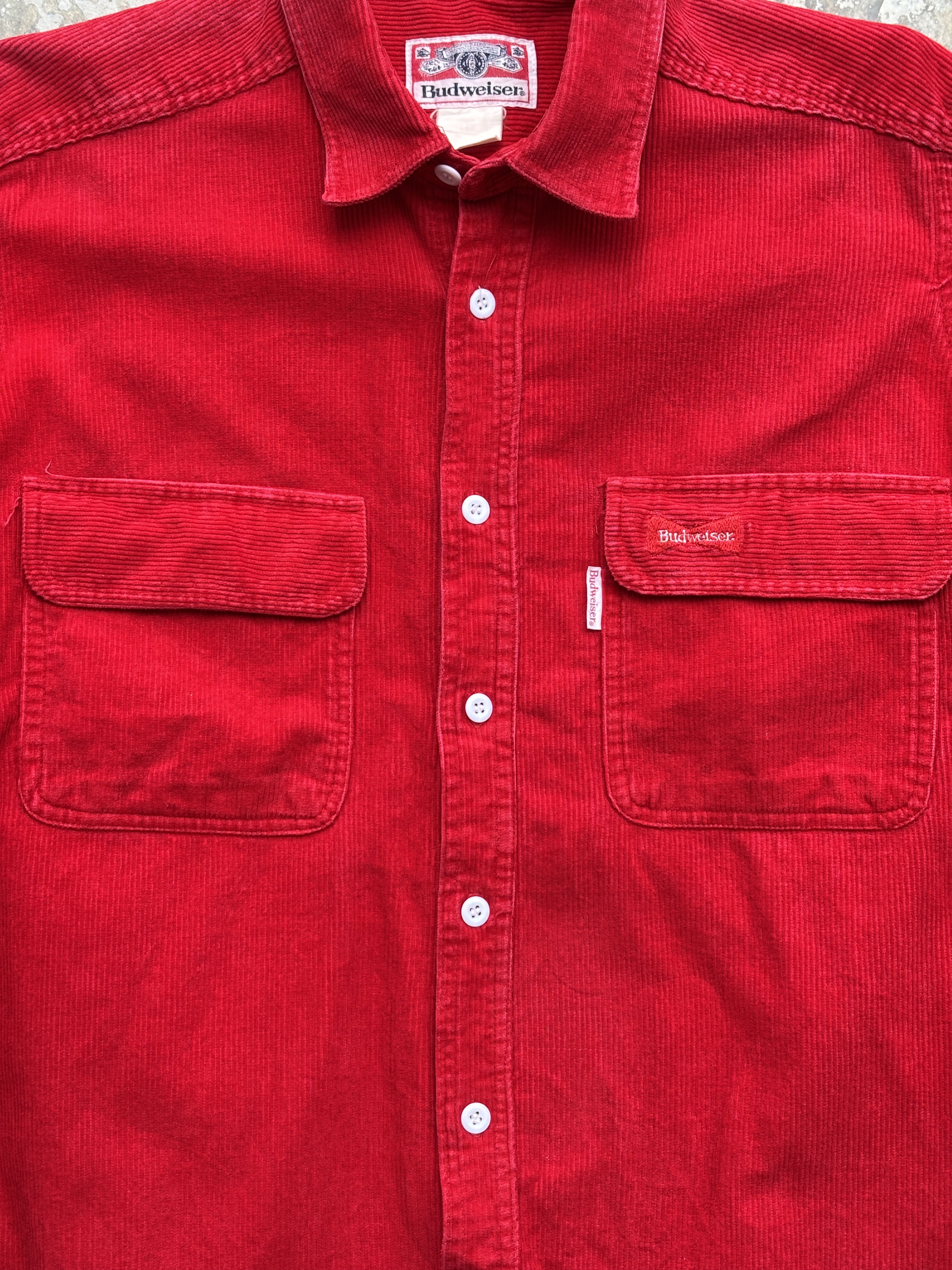Budweiser Budweiser Red Corduroy Vintage Rare Shirt Size US M / EU 48-50 / 2 - 2 Thumbnail