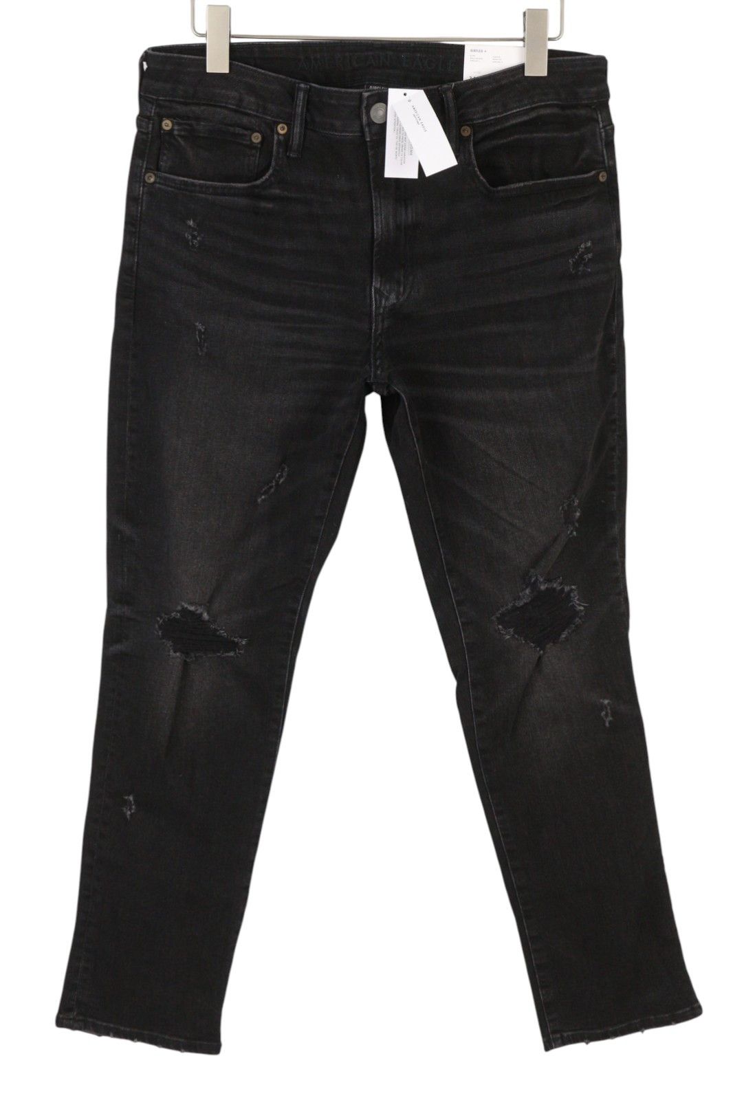 American Eagle Outfitters AIRFLEX+ W34/L30 Black Slim Stretch Jeans 88962 Size US 34 / EU 50 - 1 Thumbnail