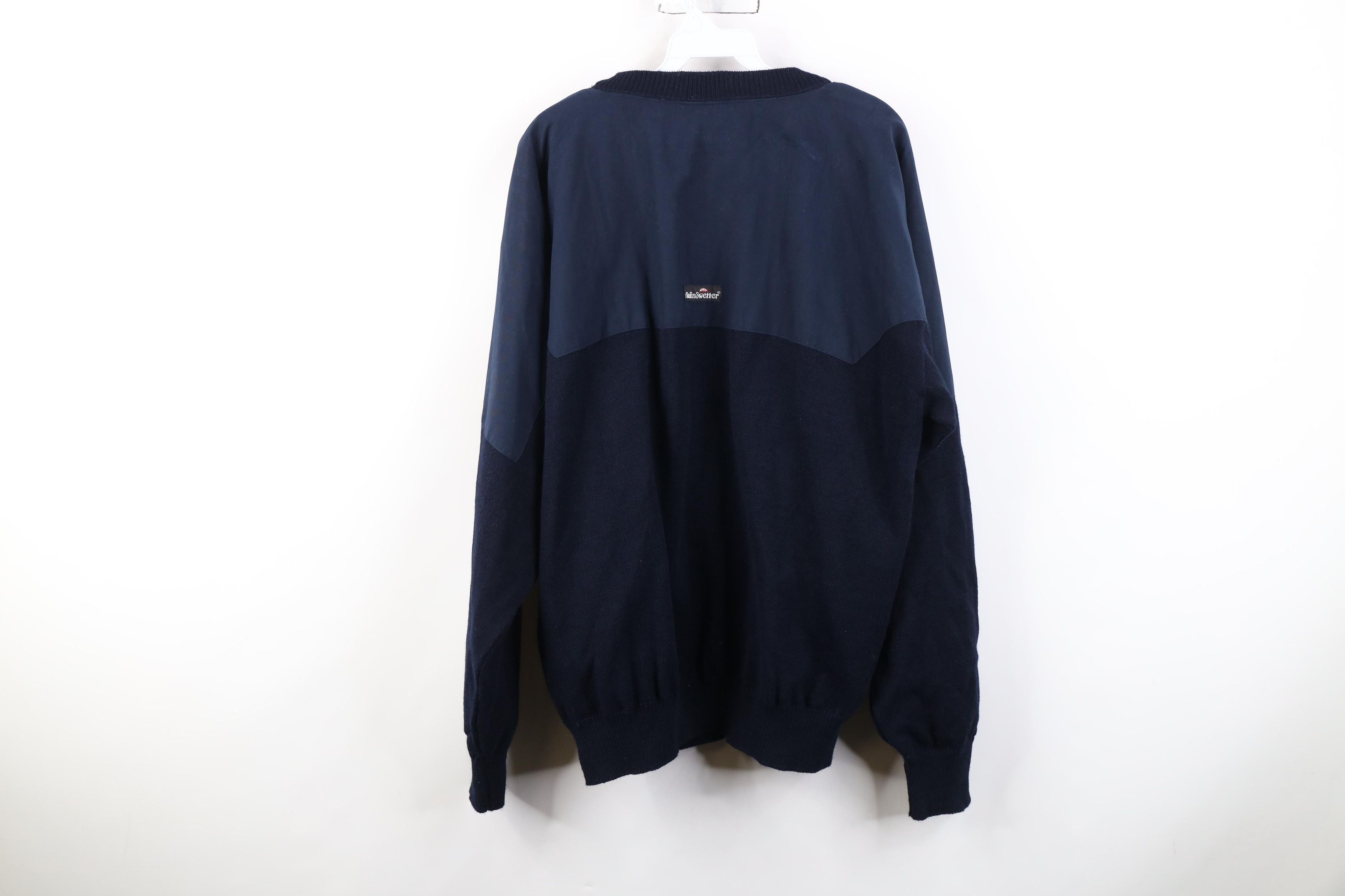Vintage Vintage 90s Rain Swetter Windstopper Sweater Jacket Blue USA Size US XL / EU 56 / 4 - 13 Thumbnail