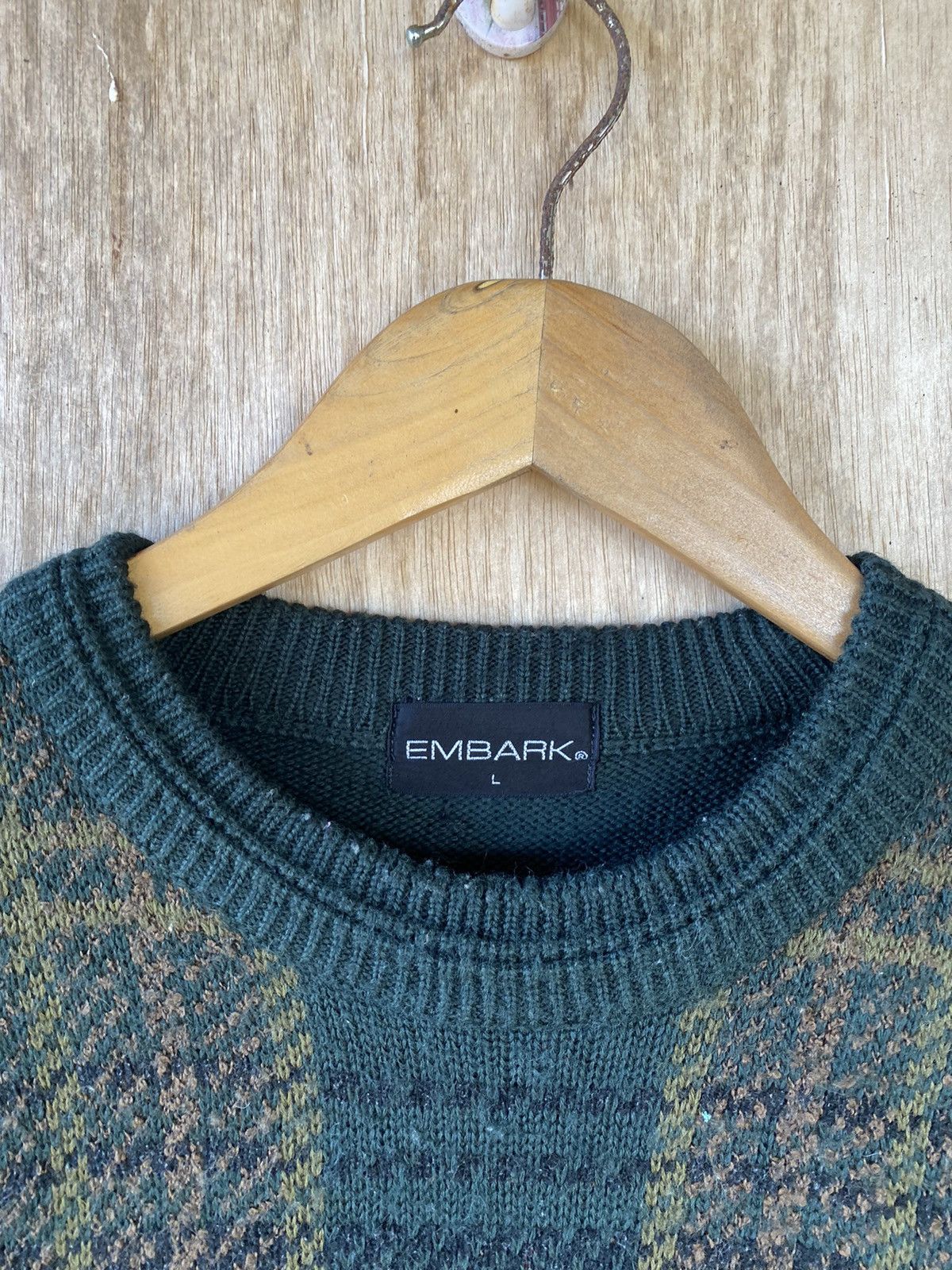Japanese Brand × Vintage 🚀SALE🚀EMBARK KNITED JUMPER MADE IN JAPAN Size US L / EU 52-54 / 3 - 6 Thumbnail