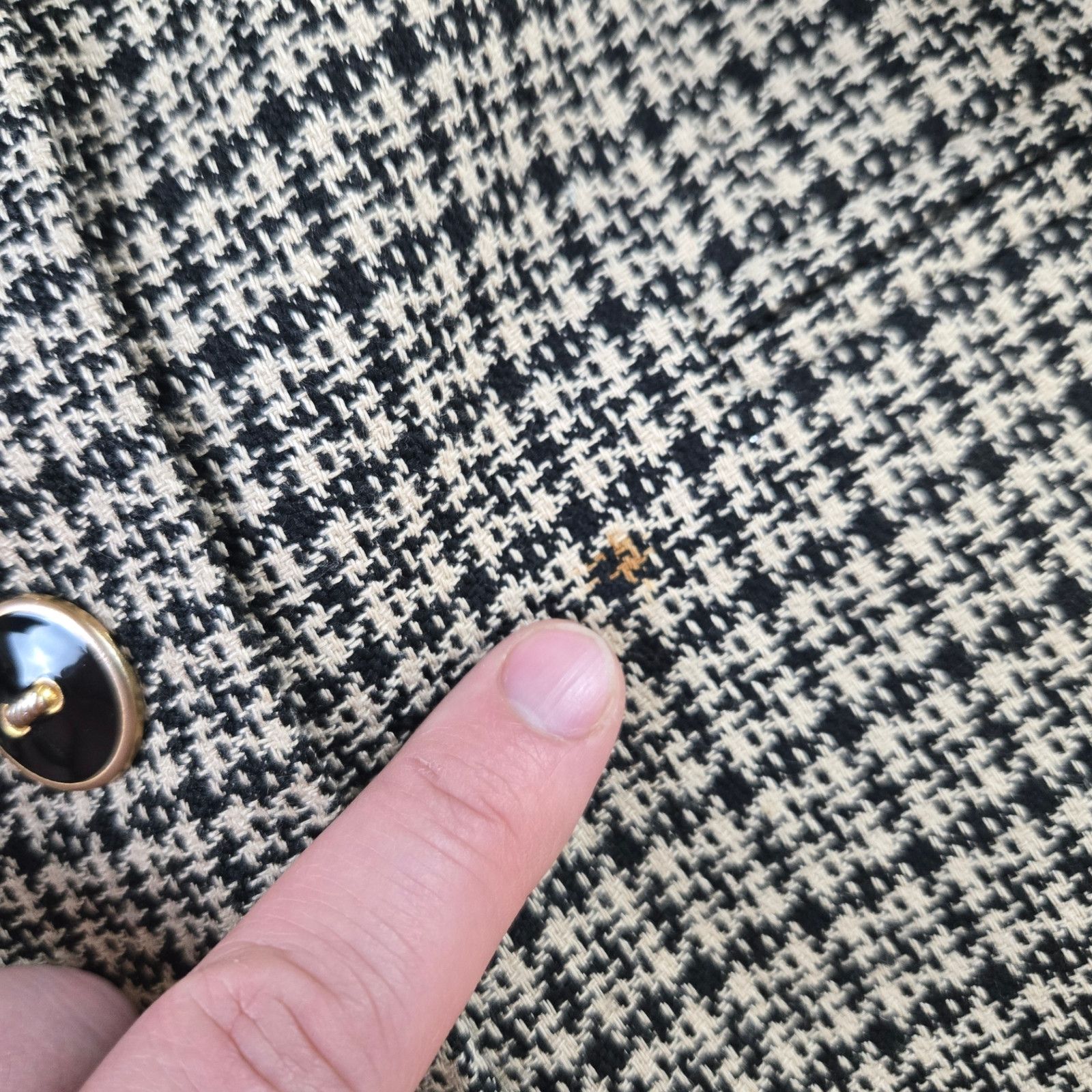 Vintage Vintage Houndstooth Tweed Blazer Jacket Size 12 Size XL / US 12-14 / IT 48-50 - 7 Thumbnail