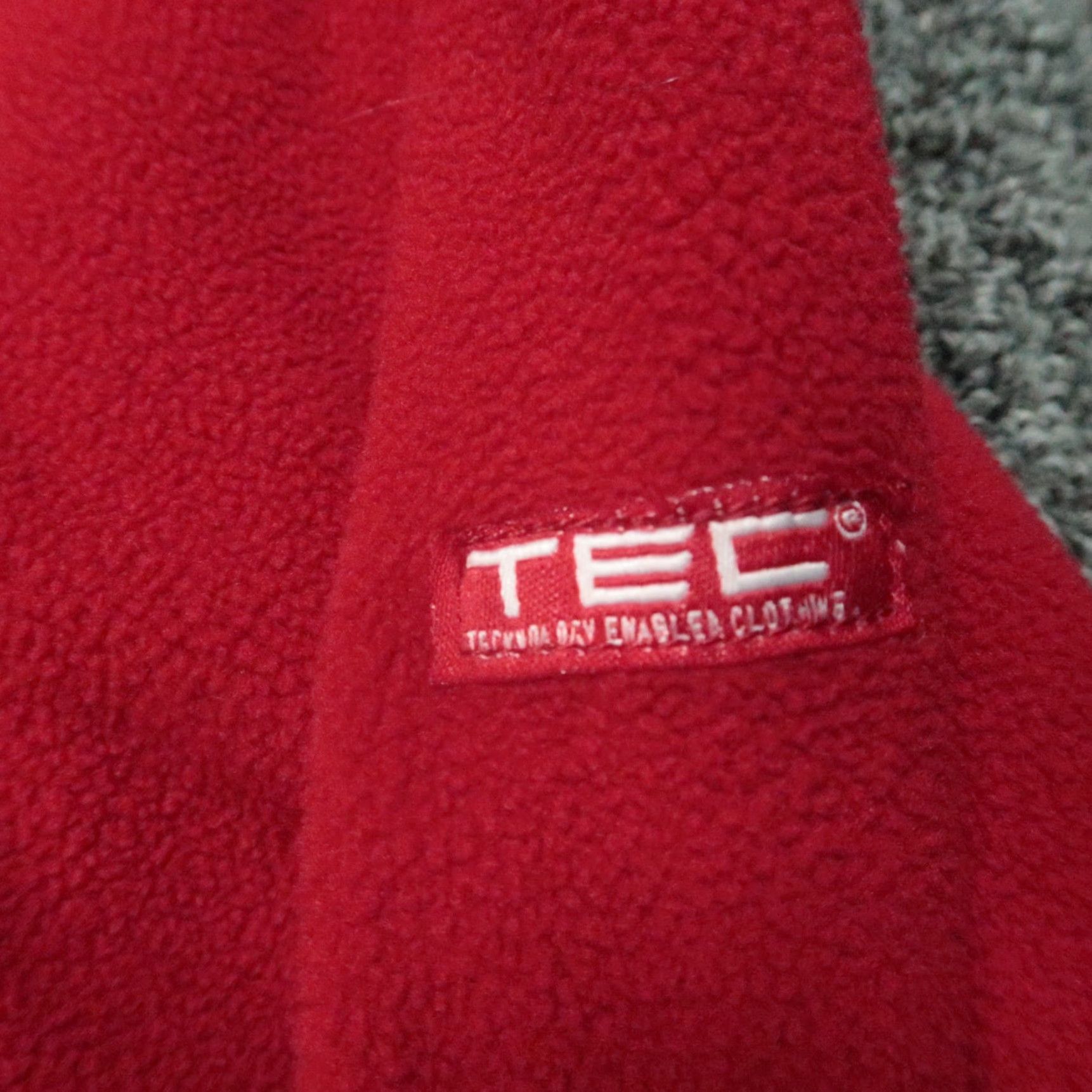 Vintage SCOTTeVEST Pullover Mens Large Red Microfleece 1/4 Zip Pockets Travel Sweater Size US L / EU 52-54 / 3 - 4 Thumbnail