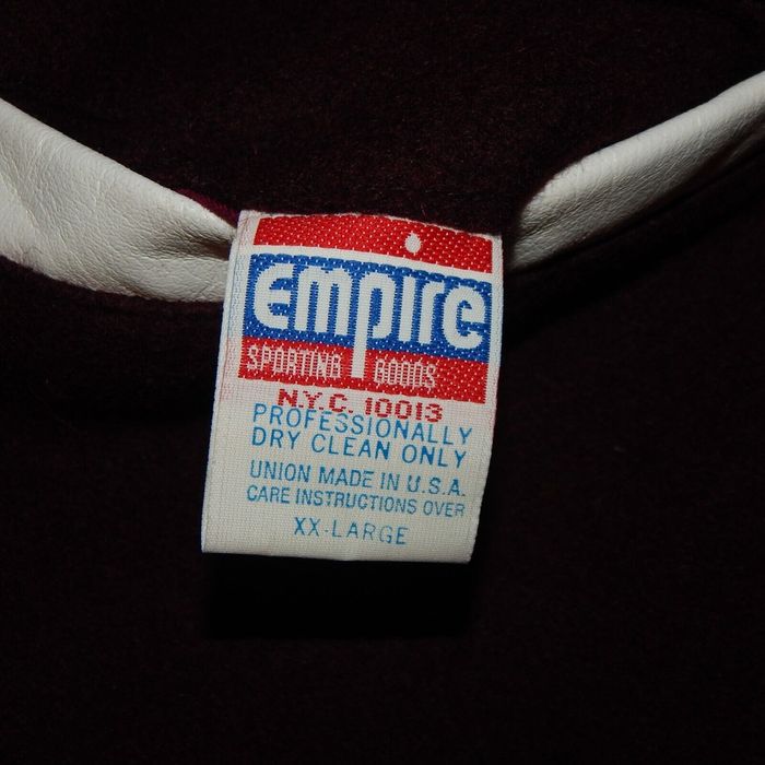 Vintage Vtg Fordham Varsity Jacket Burgundy Lined Wool/Leather USA