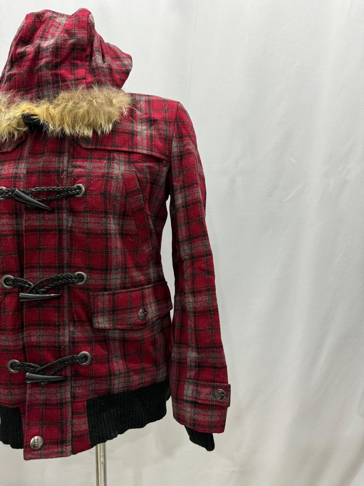 Japanese Brand Ceronias Women's Checked Jacket Duffle Coat/ Jacket Size M / US 6-8 / IT 42-44 - 7 Thumbnail