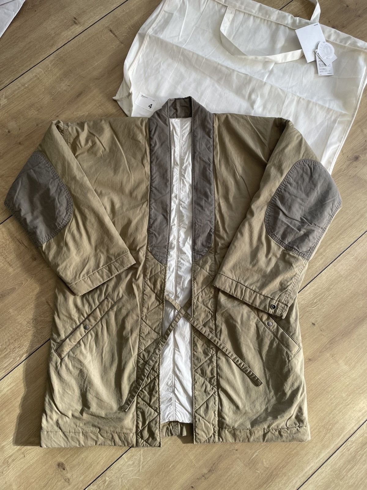 Visvim Visvim Dotera Mil Coat (GIZA C/NY) Khaki Kimono Sanjuro | Grailed