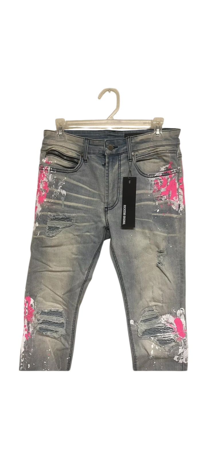 Rockstar Games Rockstar Patchwork Jeans Ripped Bleached Jeans Sz 30 Multi Size US 30 / EU 46 - 3 Thumbnail
