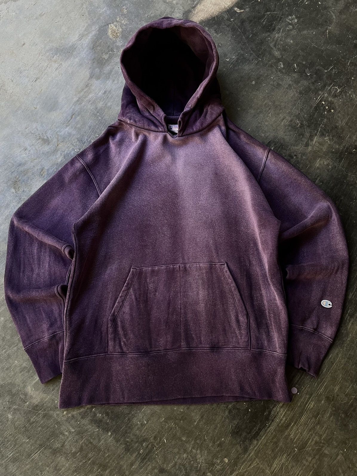 Champion 💀Vintage Champion Sun Faded Hoodie 💀 Size US M / EU 48-50 / 2 - 2 Thumbnail