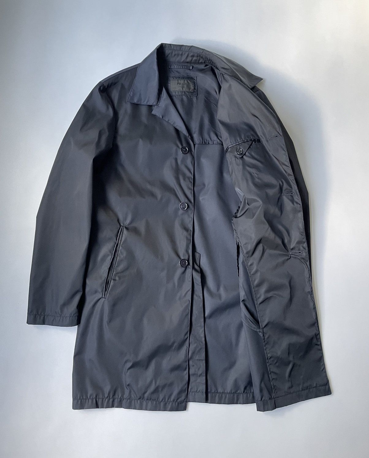Prada S/S 13 Dark Blue Nylon Mac Size US M / EU 48-50 / 2 - 8 Thumbnail