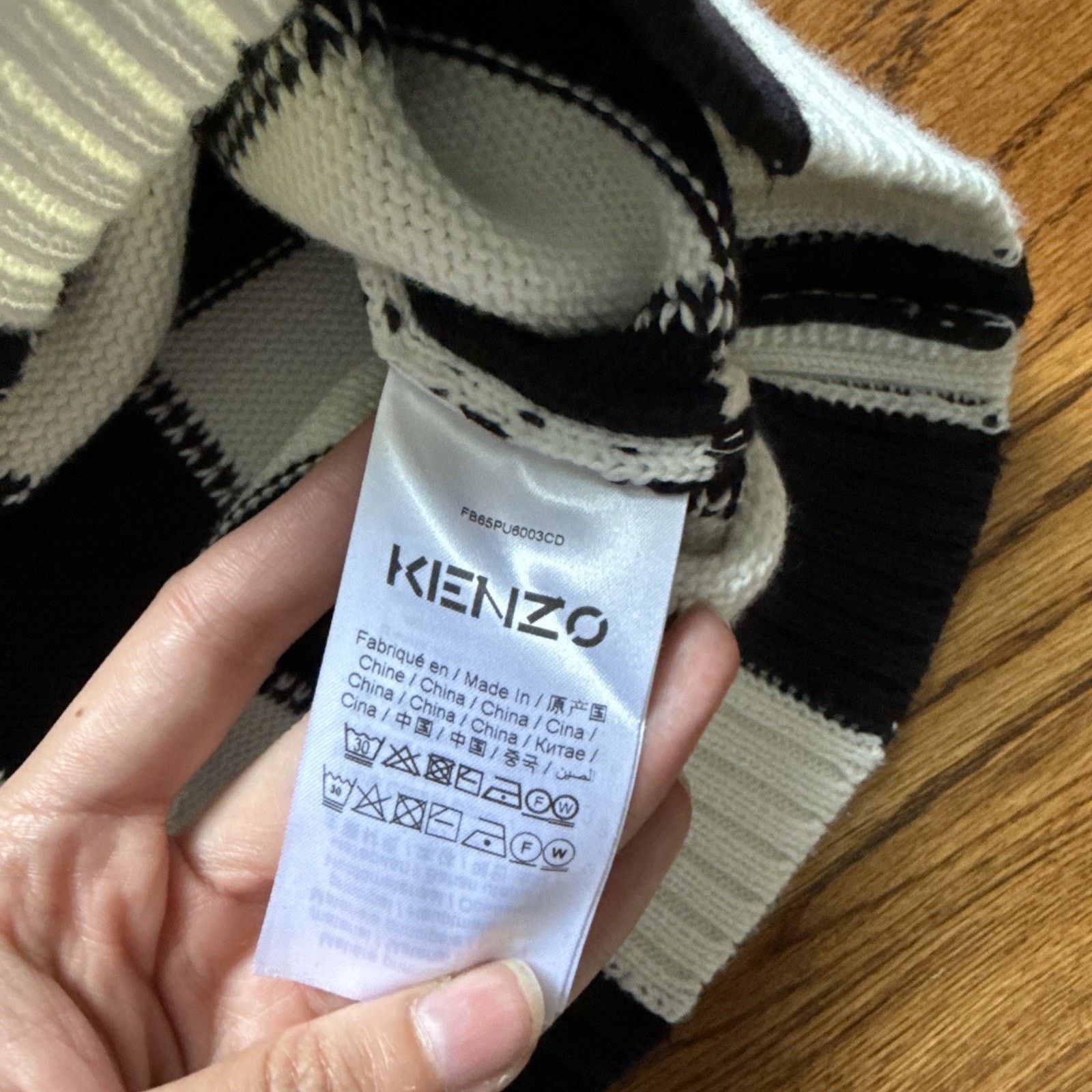 Kenzo Kenzo Black & White Check Sweater Size XL Size US XL / EU 56 / 4 - 8 Thumbnail