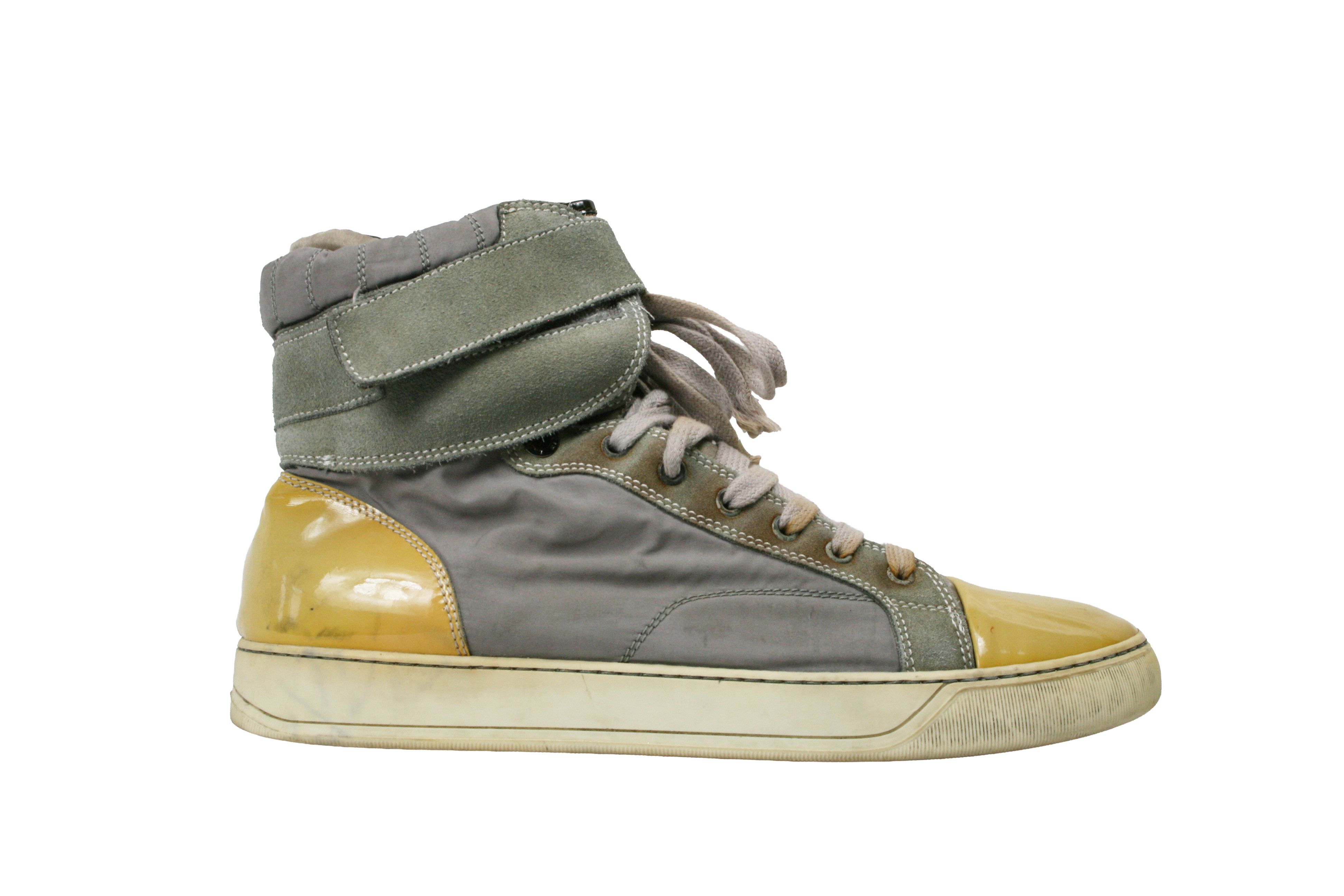 Lanvin DDB1 Distressed Hi-Top Sneakers Size US 10 / EU 43 - 1 Thumbnail